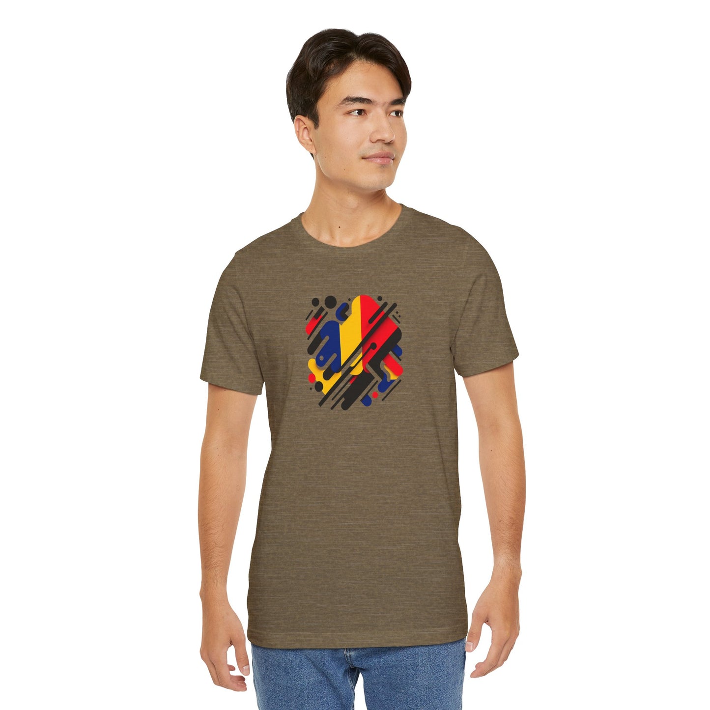 Artistic Heart Unisex Jersey Tee - Vibrant Graphic Tee, Casual Wear, Gift for Art Lovers, Birthday Surprise, Everyday Comfort