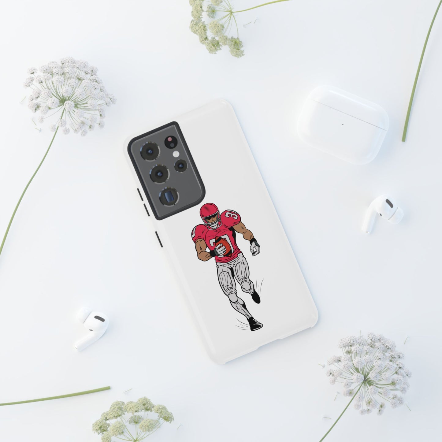 Football Player Tough Case, Sports Phone Cover, Athlete Gift, Tough Phone Case, Fall Sports, Football Lover's Accessory
