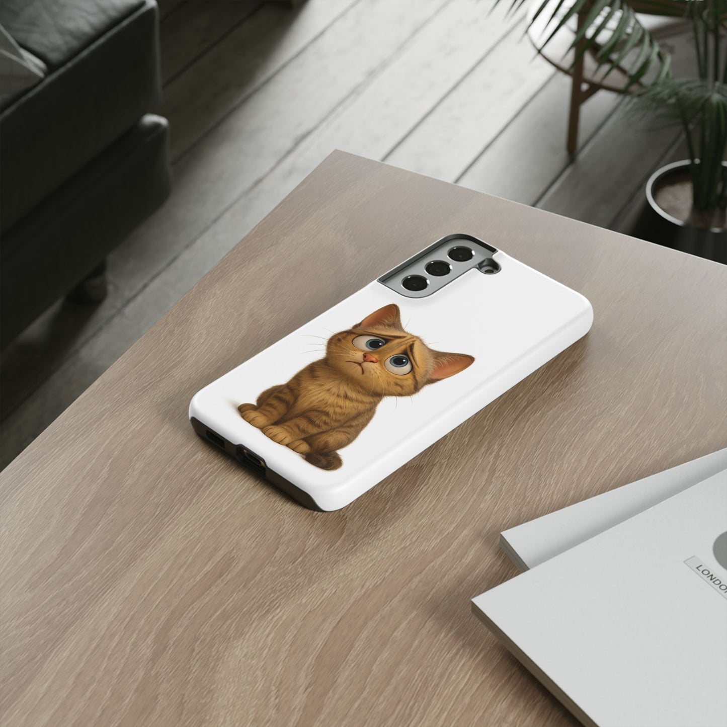 Cute Cat Phone Case, Funny Kitty Case, Animal Lover Gift, Cat Lover Accessory, Unique Cat Design Case, Pet Mom Gift