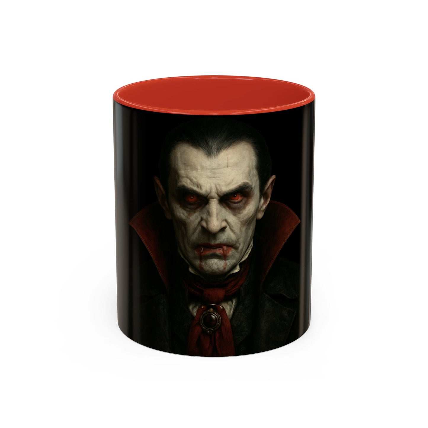 Gothic Dracula Vampire Accent Coffee Mug | Spooky Halloween Gift, Unique Home Decor, Collector's Mug, Coffee Lover's Gift