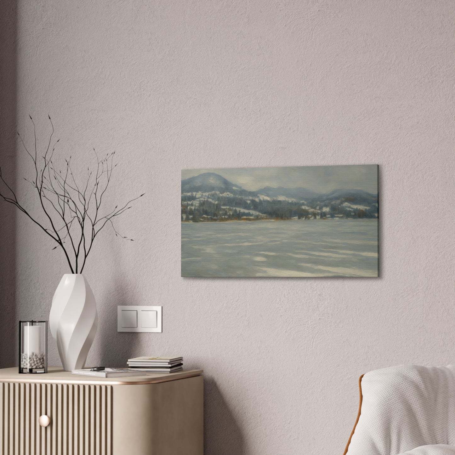Serene Winter Landscape Canvas