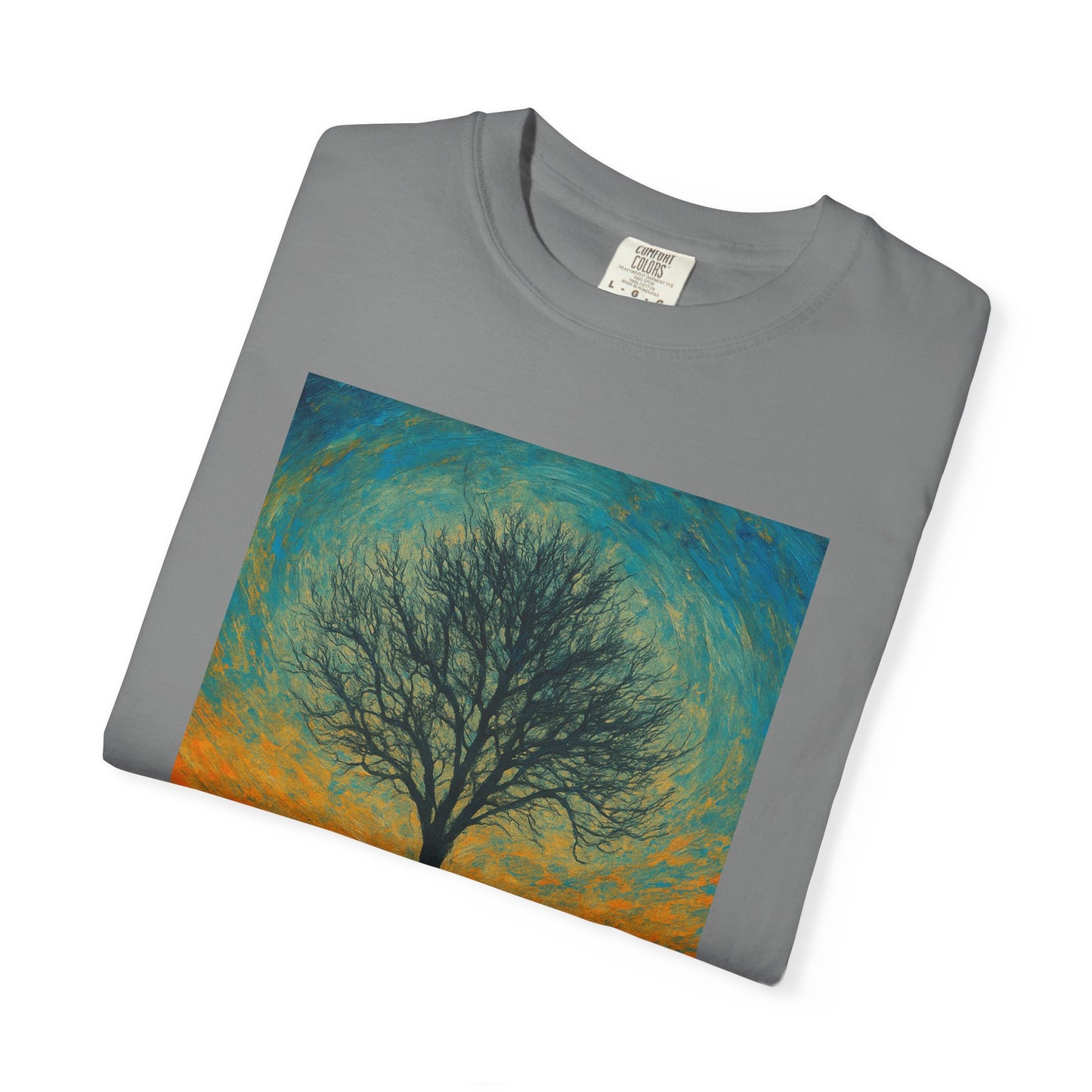 Nature-Themed Unisex Garment-Dyed T-Shirt - Tree Design, Bohemian Tee, Nature Lover Gift, Eco-Friendly Fashion, Casual Wear