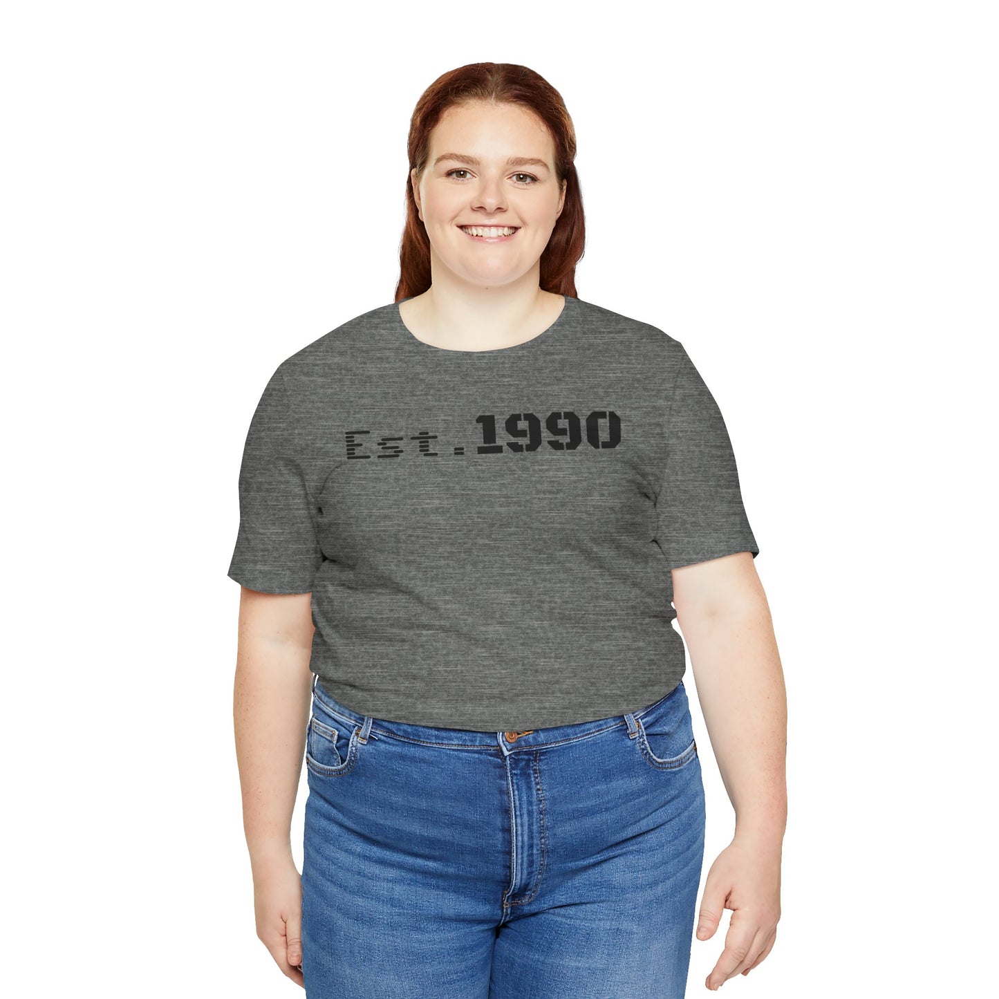 Unisex Est. 1990 Nostalgic Jersey Tee - Perfect Gift, Vintage Style, Retro Fashion, Birthday Celebration, Casual Wear