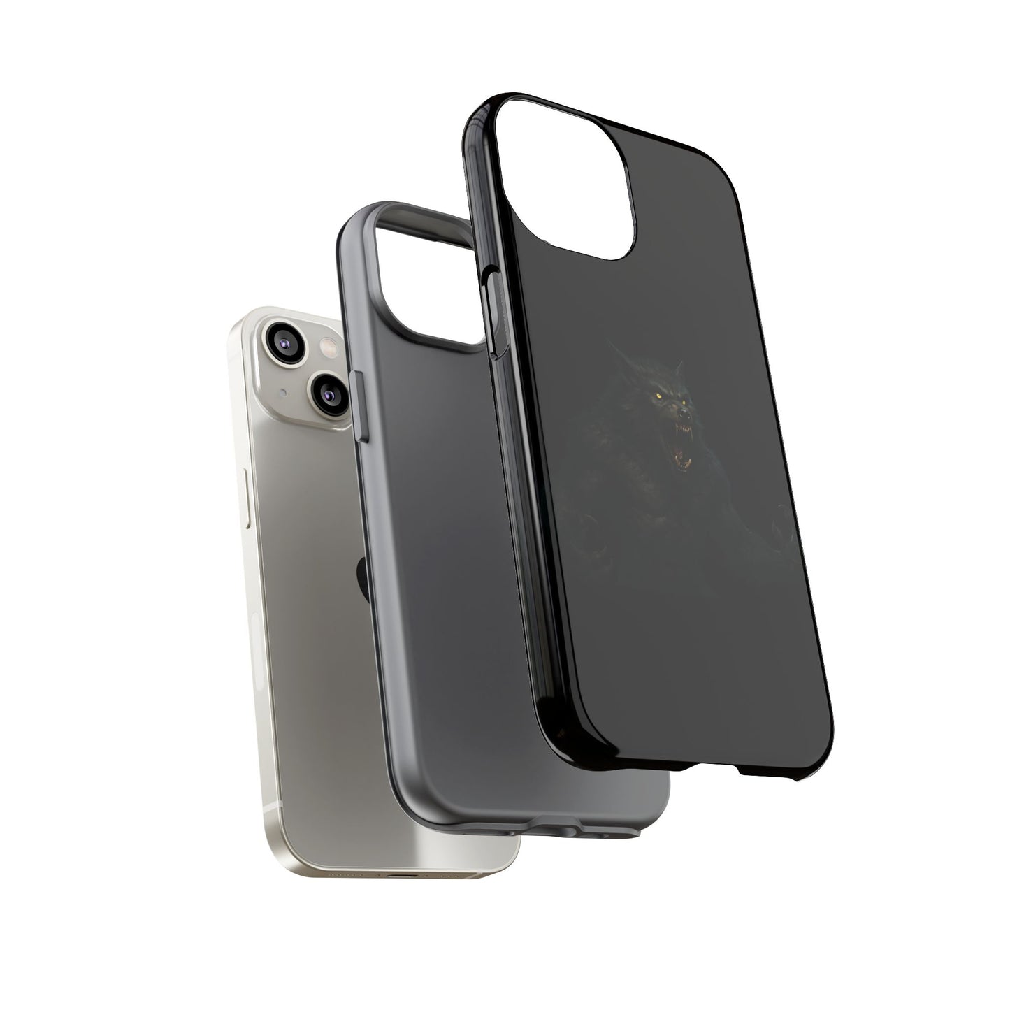 Werewolf Phone Case, Tough Cases, Black Panther Design, Gift for Animal Lovers, Phone Accessories, Fierce Phone Protection