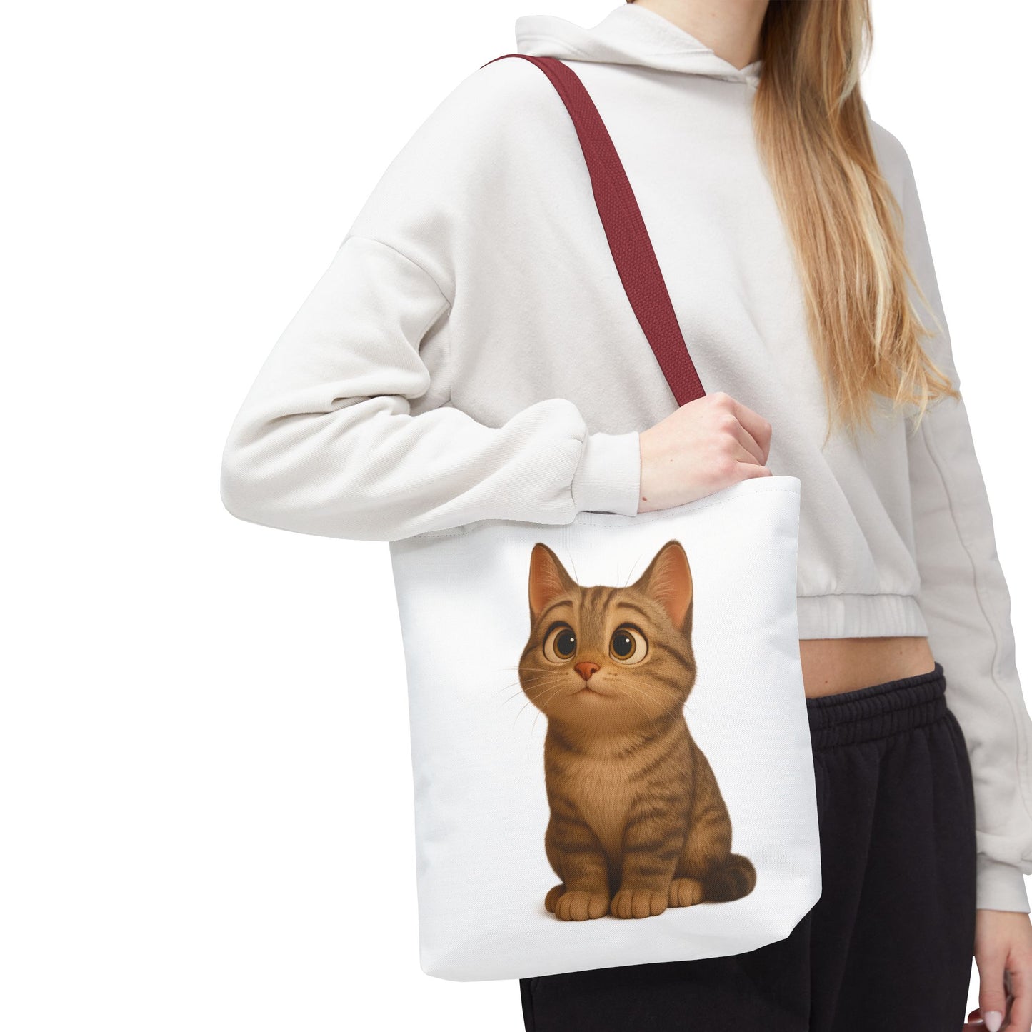 Cute Cat Tote Bag - Perfect for Animal Lovers, Eco-Friendly Carryall, Beach Bag, Shopping Tote, Gift for Cat Owners