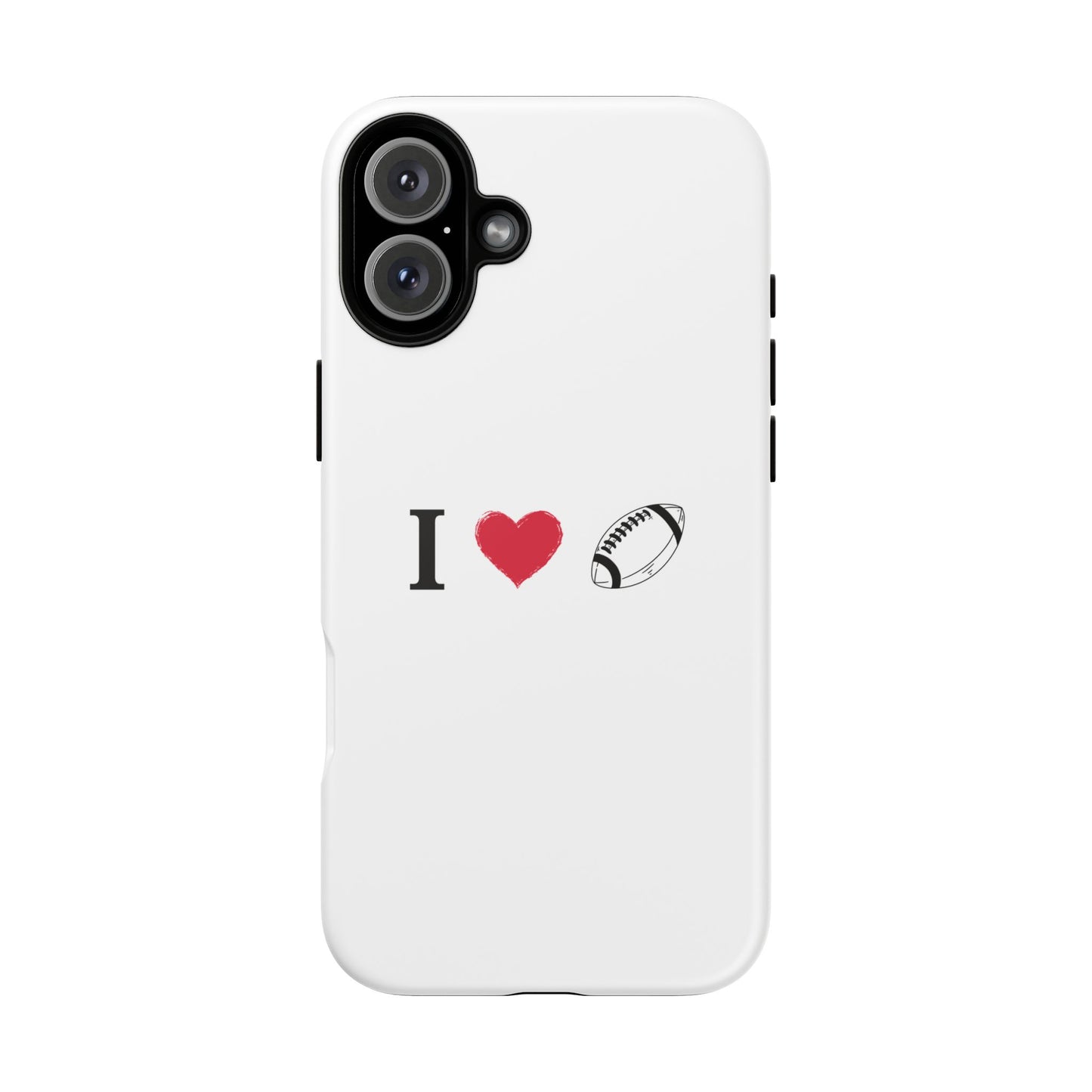 Football Love Phone Case - Tough Cases, Unique Sports Lover Gift, Personalized Cellphone Cover, Birthday Present, Sports Equipment