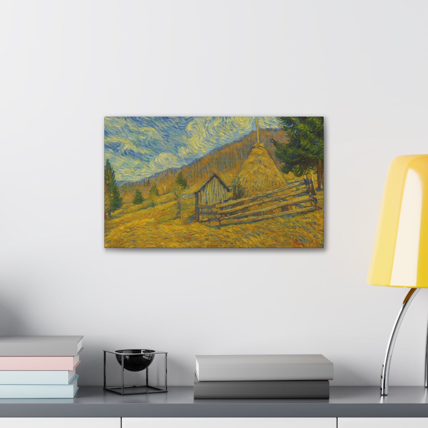 Vincent Van Gogh Inspired Canvas Print, Rustic Home Decor, Wall Art, Gift for Art Lovers, Country Landscape, Unique Art Piece