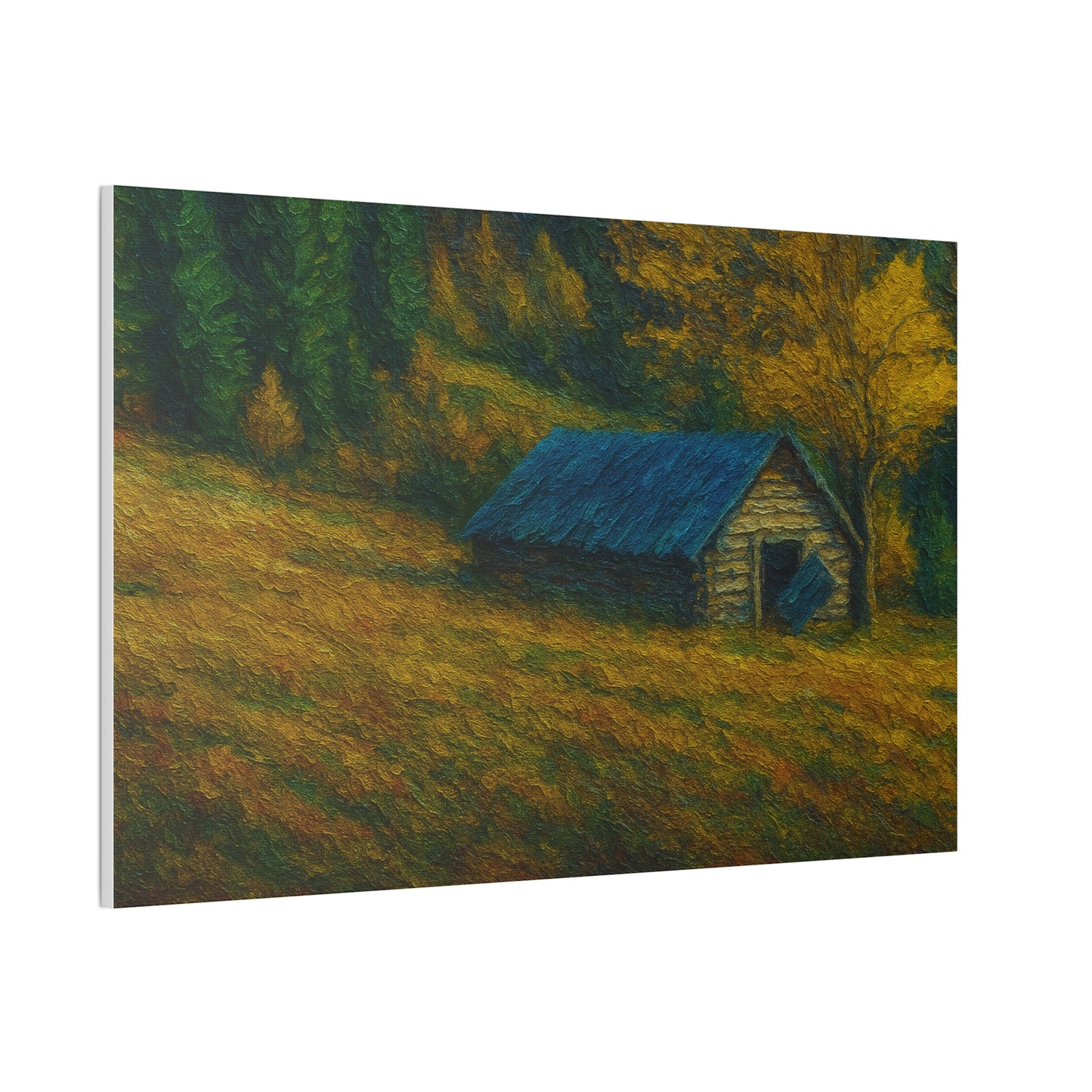 Rustic Canvas Wall Art, Nature Landscape Painting, Autumn Decor, Farmhouse Wall Art, Cozy Home Decoration