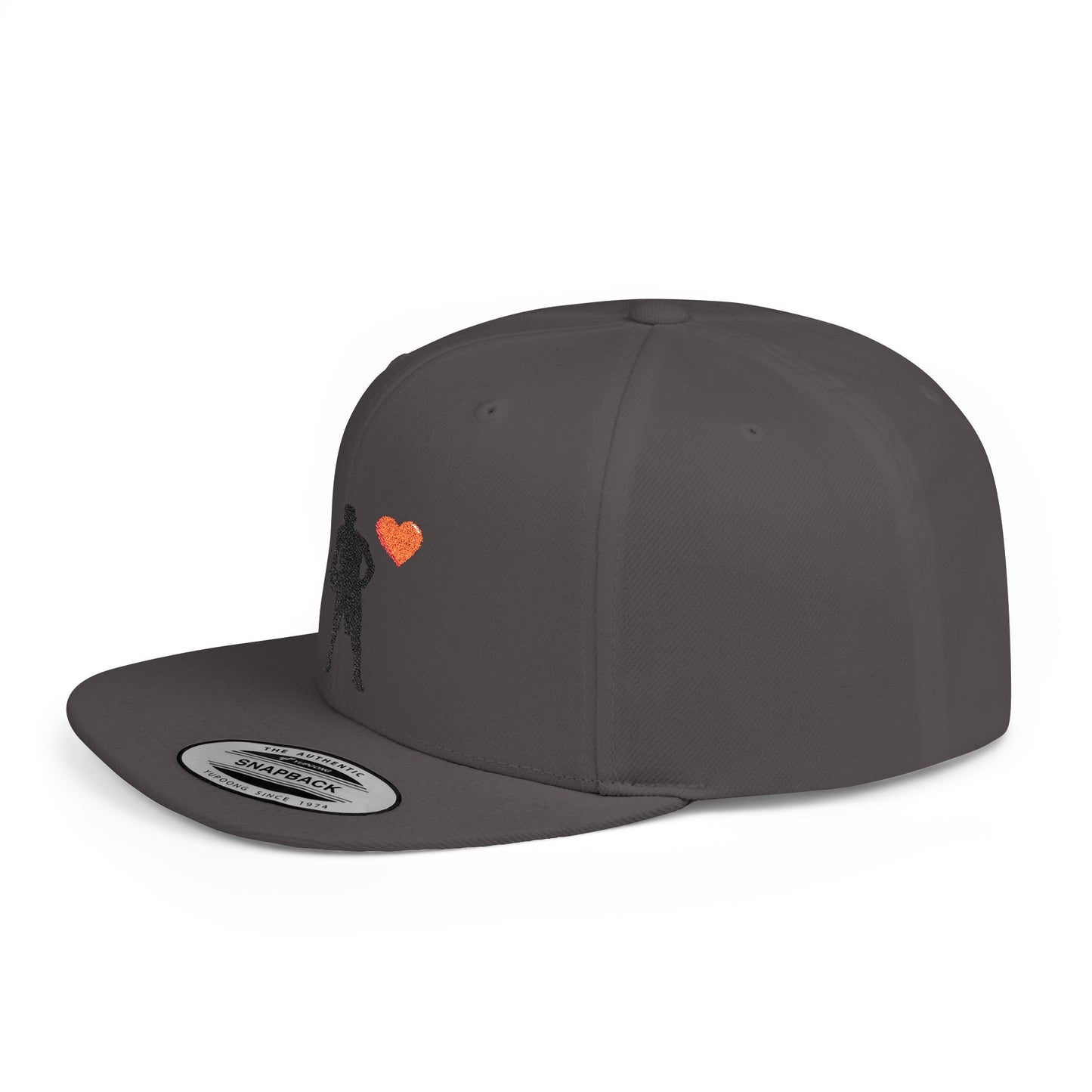 Sporty Love Flat Bill Snapback Hat – Adjustable Cap for Athletes, Casual Wear, Gifts for Sports Fans, Basketball Enthusiasts, Unique