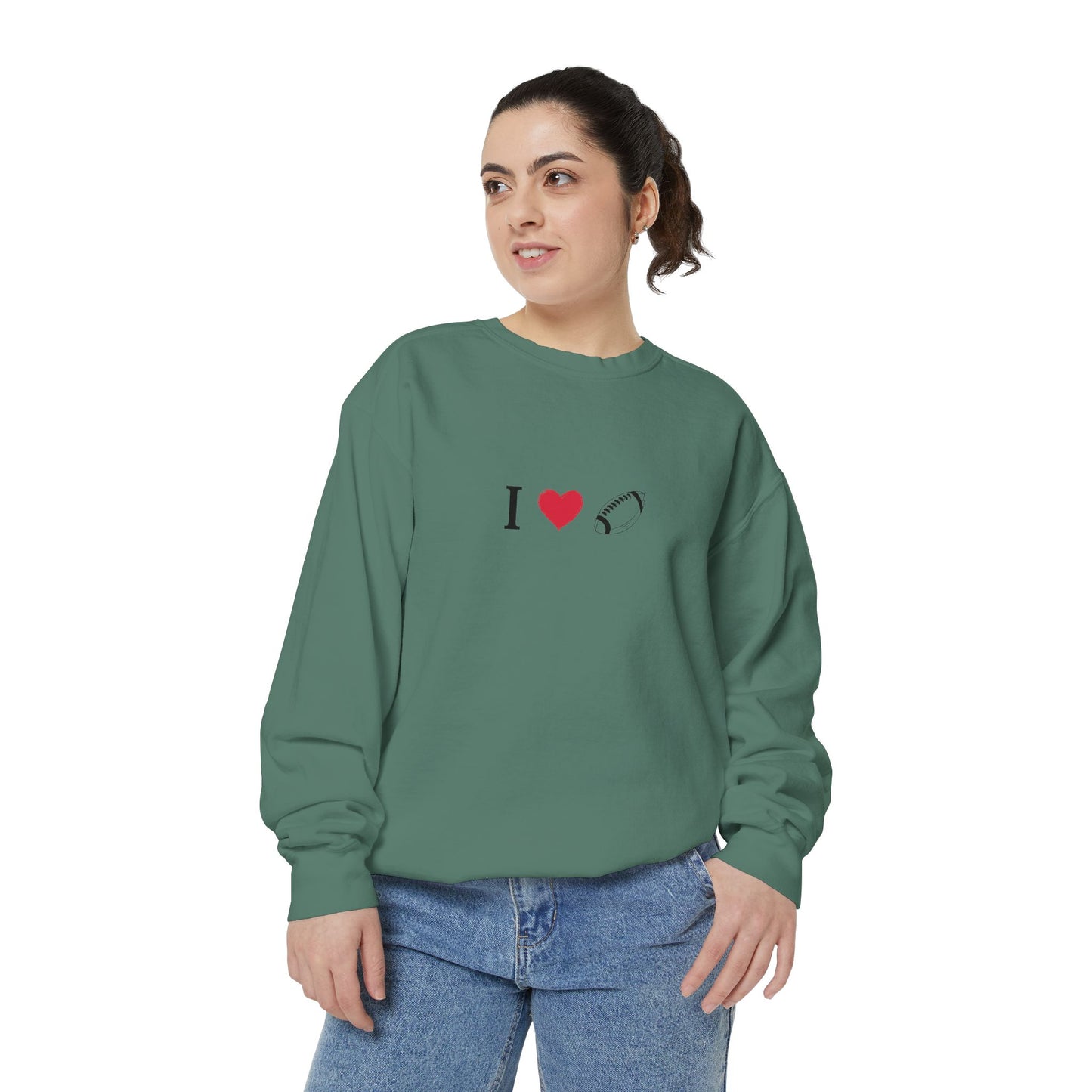Unisex Sweatshirt, I love Football, Cozy, Perfect for Everyday Wear, Gift Idea for Friends, Couples, and Special Occasions