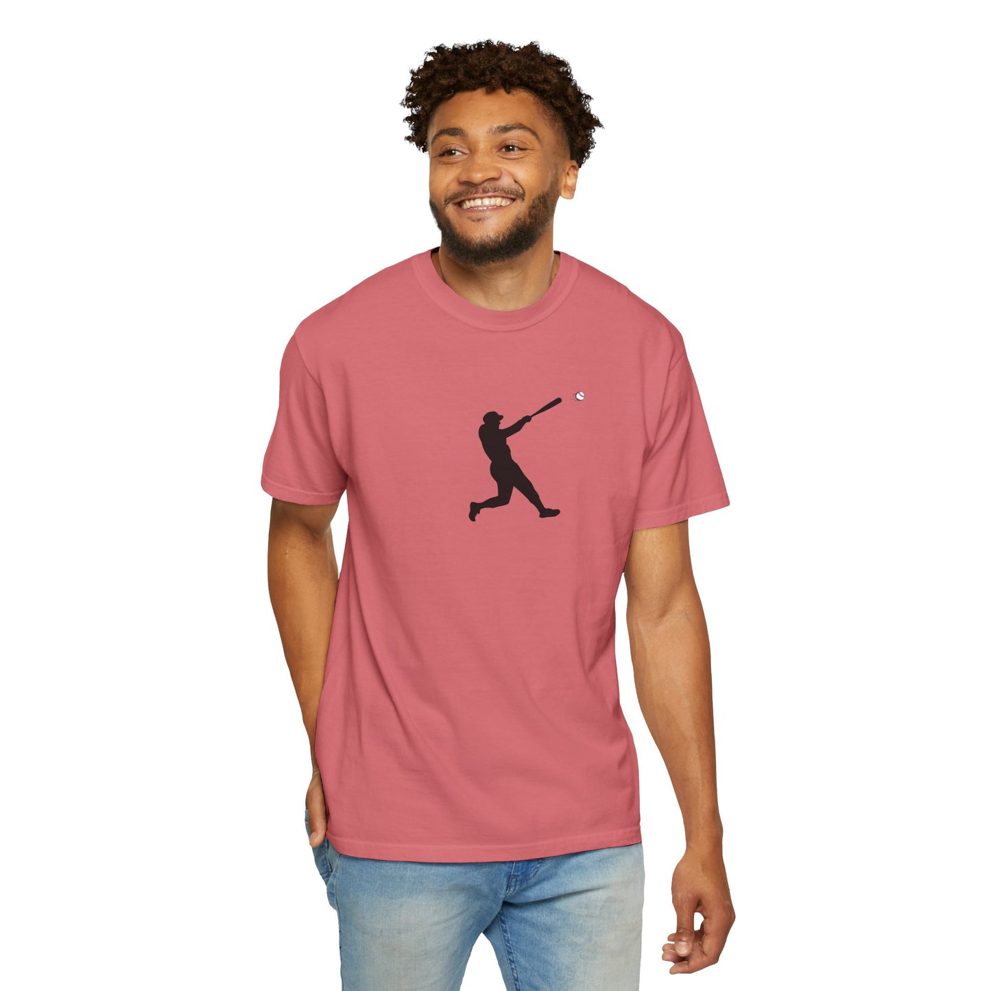 Sporty Garment-Dyed T-Shirt for Baseball Lovers, Casual Tee, Unisex Sports Shirt, Perfect Gift for Athletes, Outdoor Activities