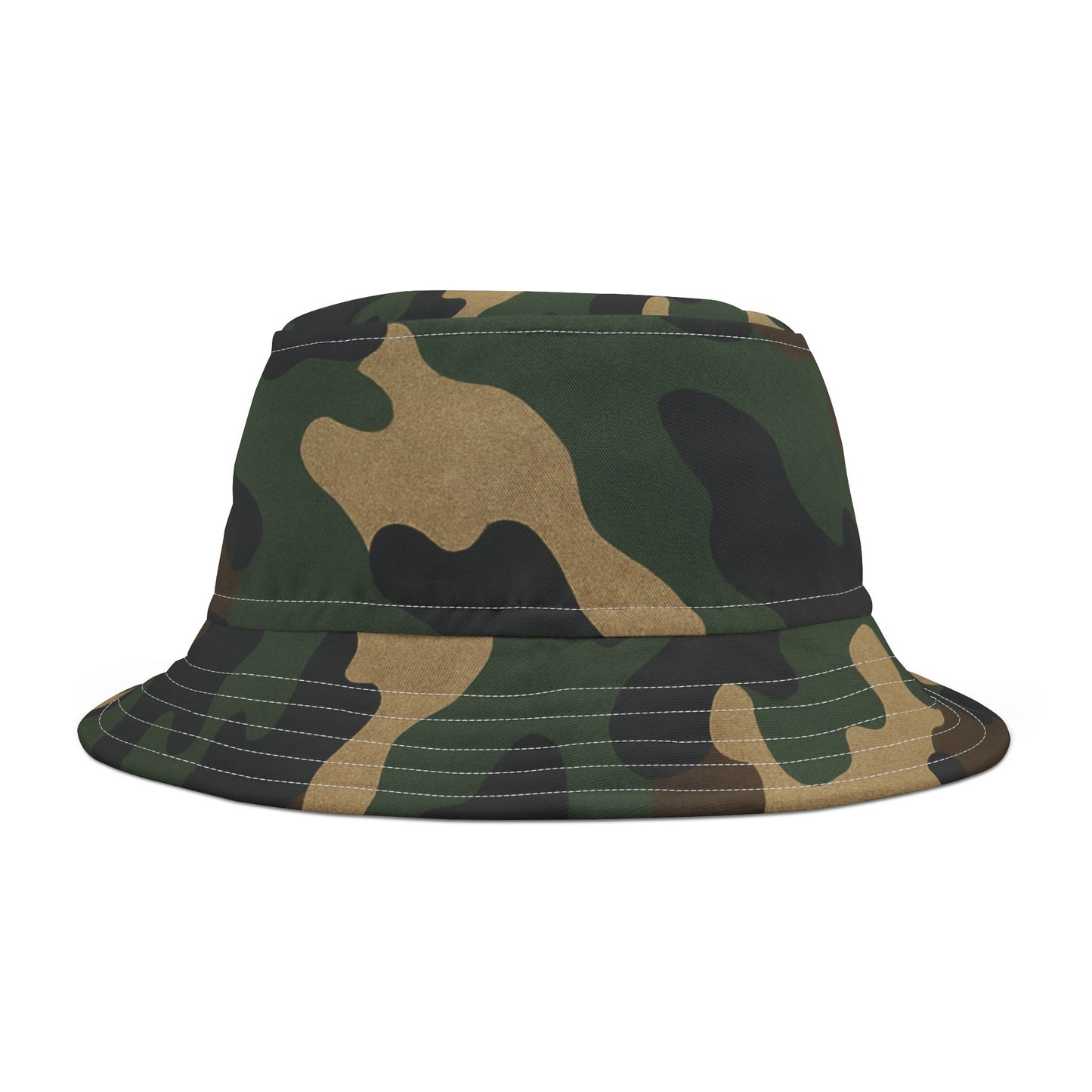 Camouflage Bucket Hat - Trendy AOP Headwear, Summer Fashion Accessory, Outdoor Adventure Cap, Unique Gift for Him/Her, Stylish Festival Hat