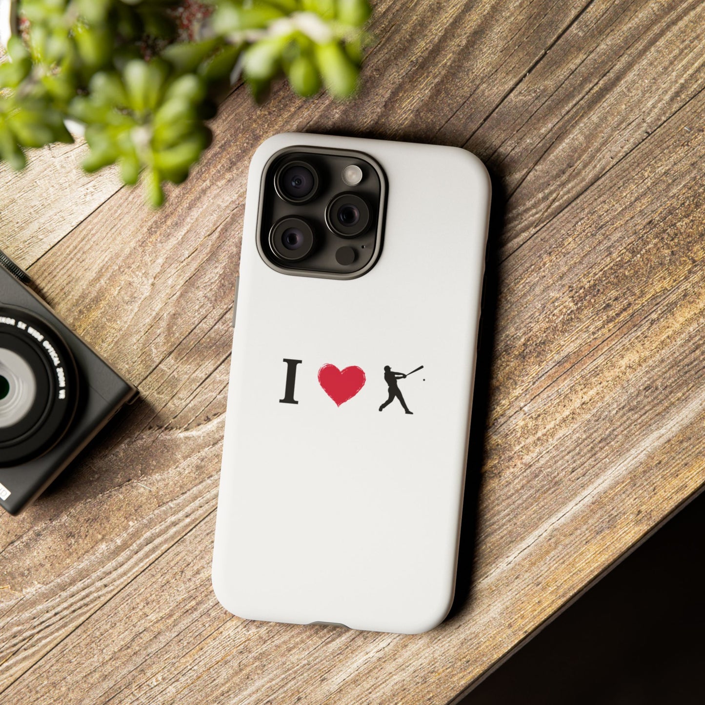 Baseball Love Phone Case, Tough Cases for Sports Lovers, i Heart Baseball Protection, Gift for Players, Cute Sports Case