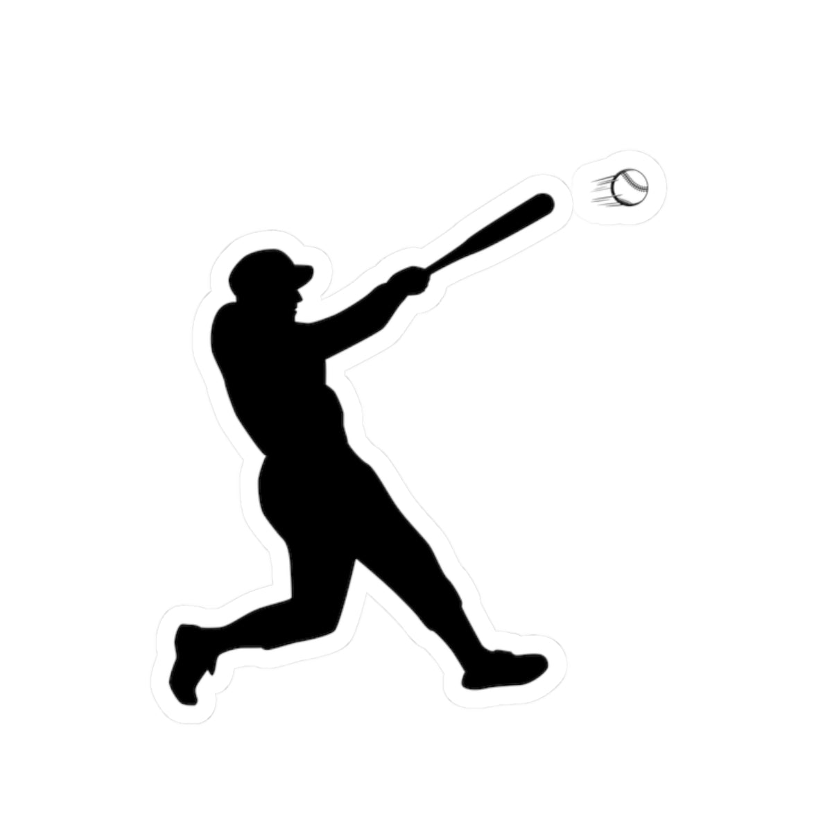 Baseball Player Kiss-Cut Stickers | Sports Decor, Laptop Stickers, Gift for Baseball Fans, Sports Enthusiast Accessories