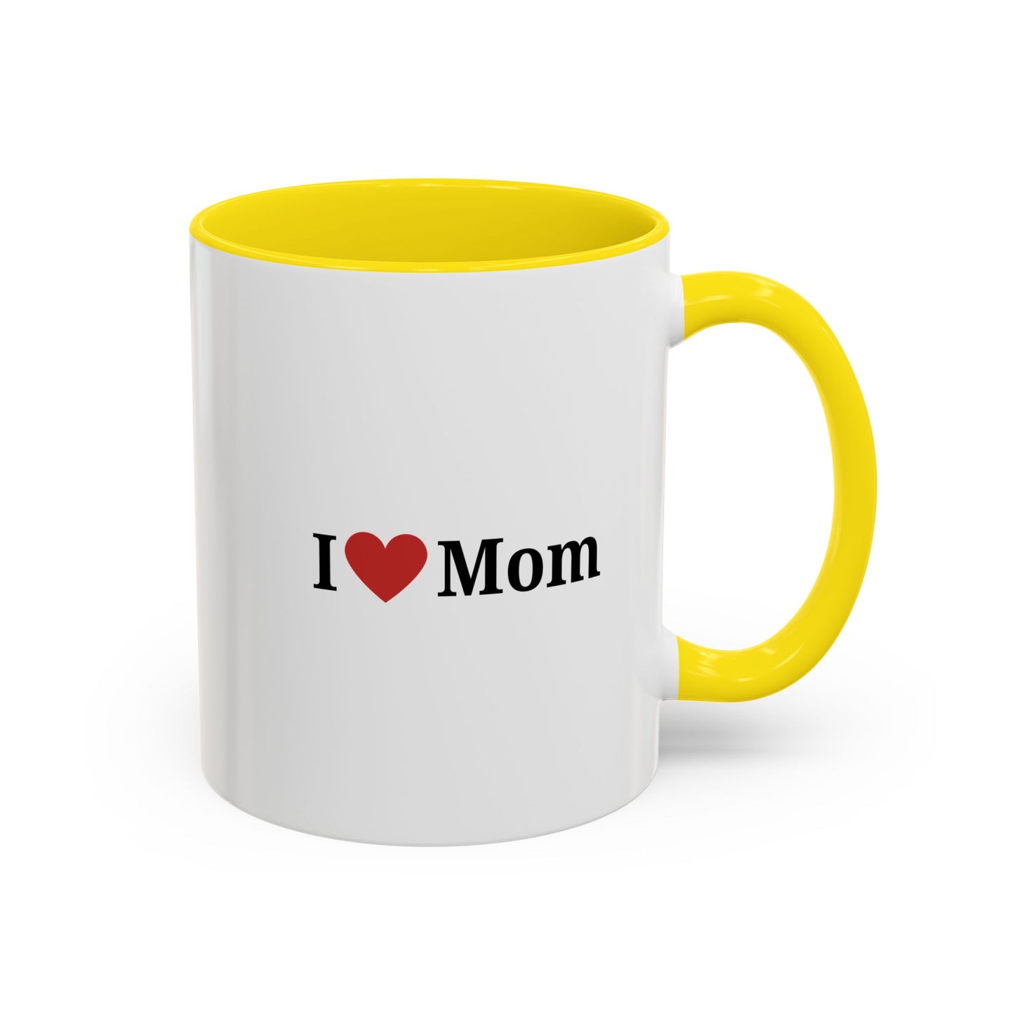 I Love Mom Accent Coffee Mug - Perfect Gift for Mother's Day & Special Occasions