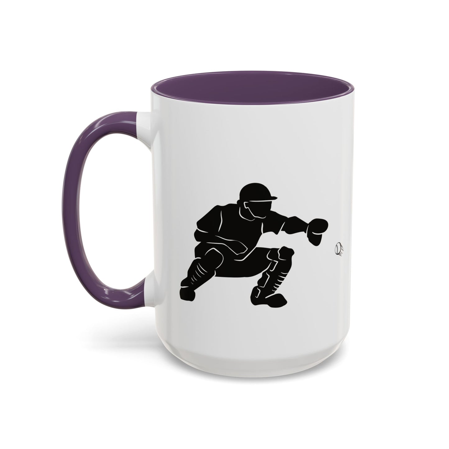 Baseball Catcher Coffee Mug, Sports Gift for Coaches, Black Accent Mug for Fans, Perfect for Birthdays & Celebrations, Unique Cup