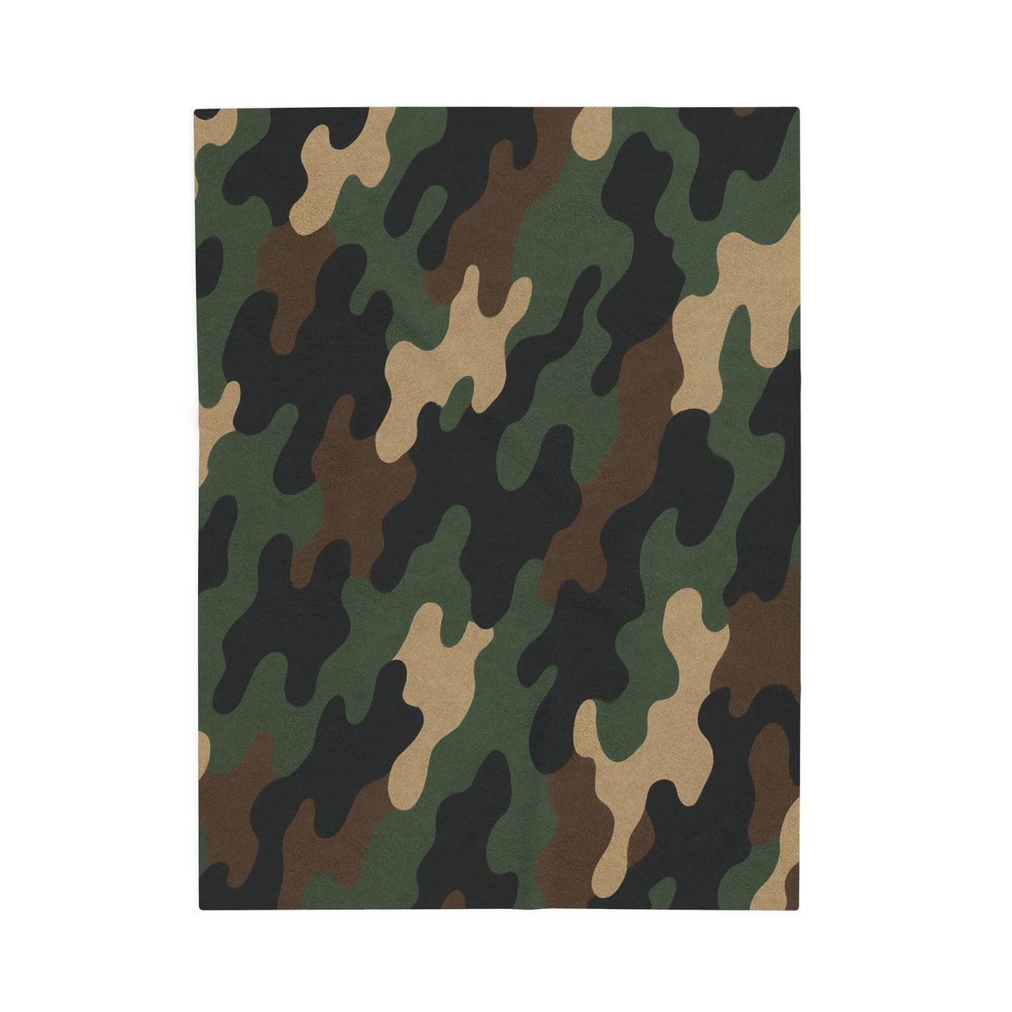 Cozy Camouflage Velveteen Plush Blanket | Ideal for Campouts, Living Room Decor, Gift for Him, Outdoor Adventures, Soft Throw