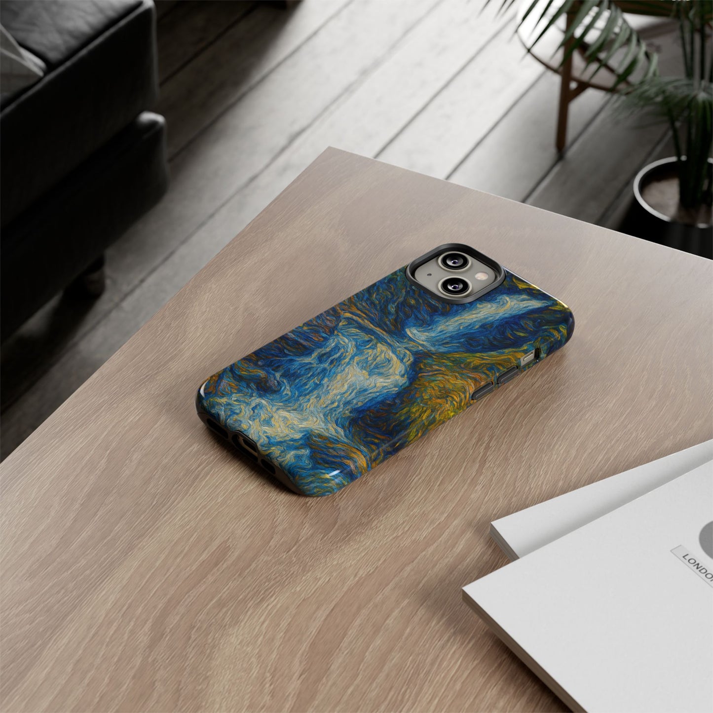 Artistic Phone Case - Waterfall Design, Unique Gift, Phone Accessory, Nature Lover, Original Artwork
