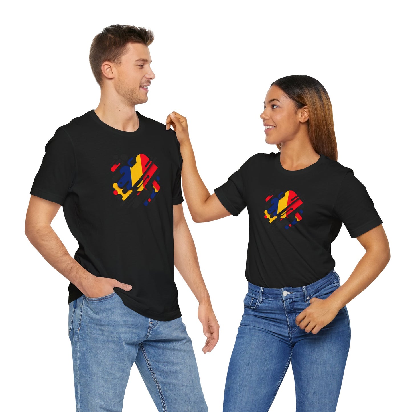 Artistic Heart Unisex Jersey Tee - Vibrant Graphic Tee, Casual Wear, Gift for Art Lovers, Birthday Surprise, Everyday Comfort