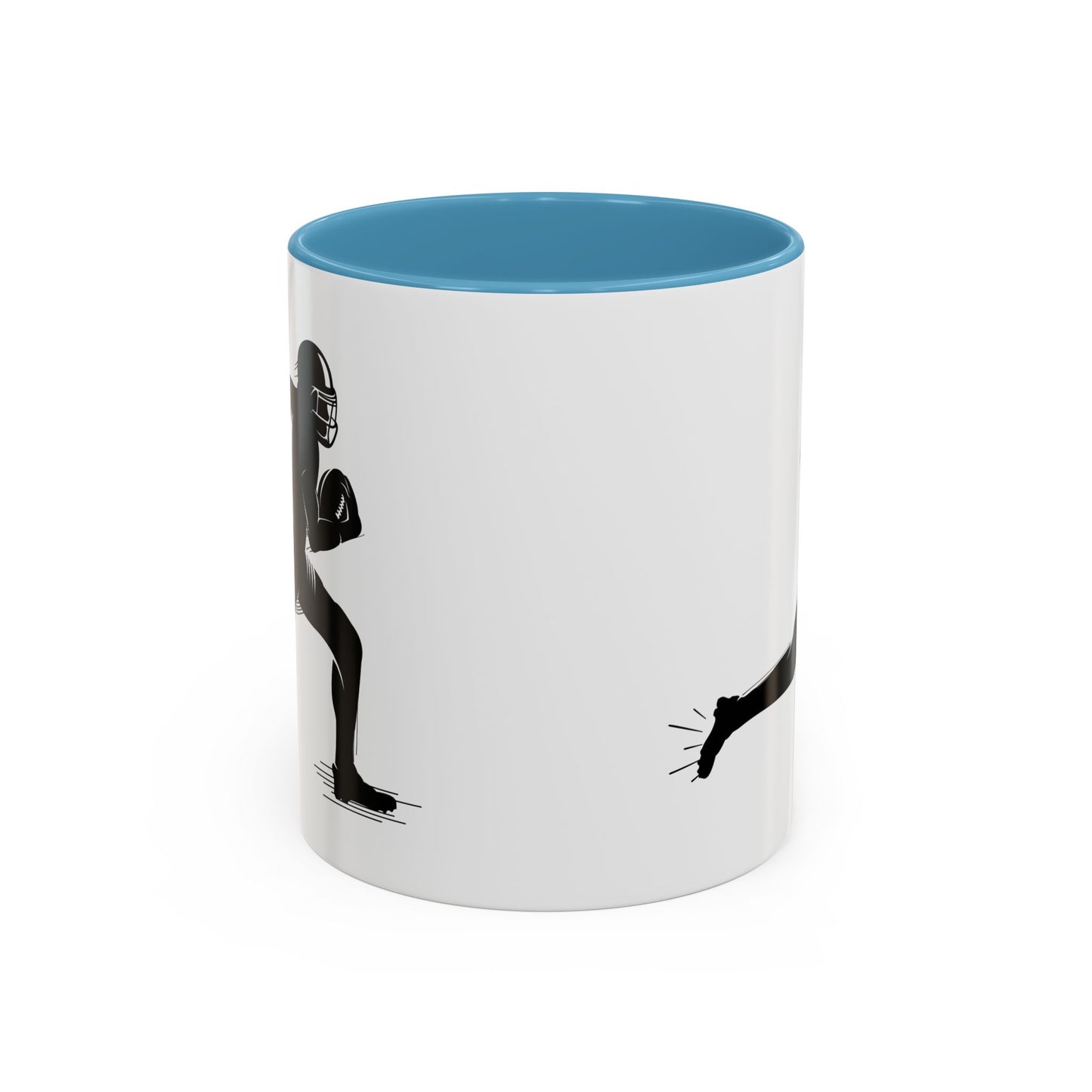 Football Player Themed Accent Coffee Mug, Sports Fan Gift, Unique Mug for Athletes, Coffee Lover, Game Day Essential