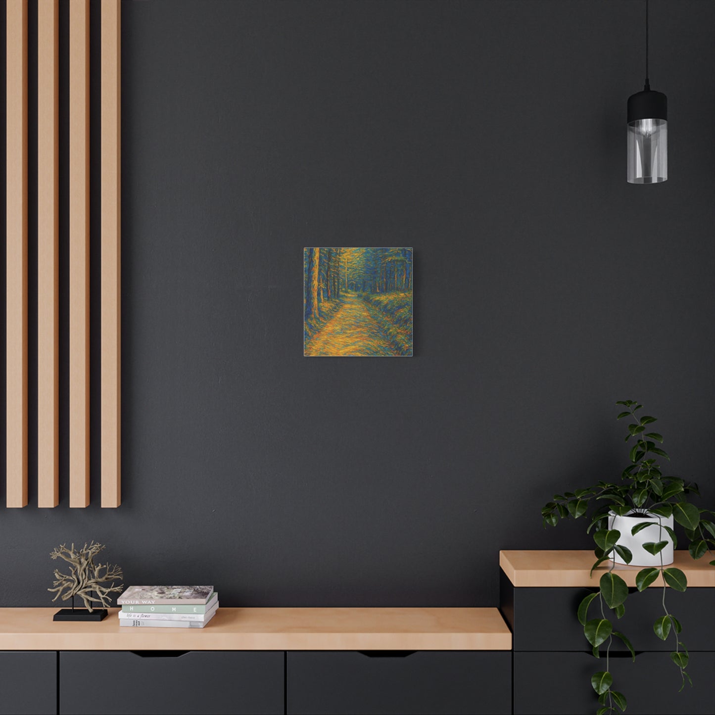 Van Gogh Style Forest Canvas Art | Nature Wall Decor, Home Office Accent, Gift for Nature Lovers, Gallery Wrapped, Living Room Wall Art