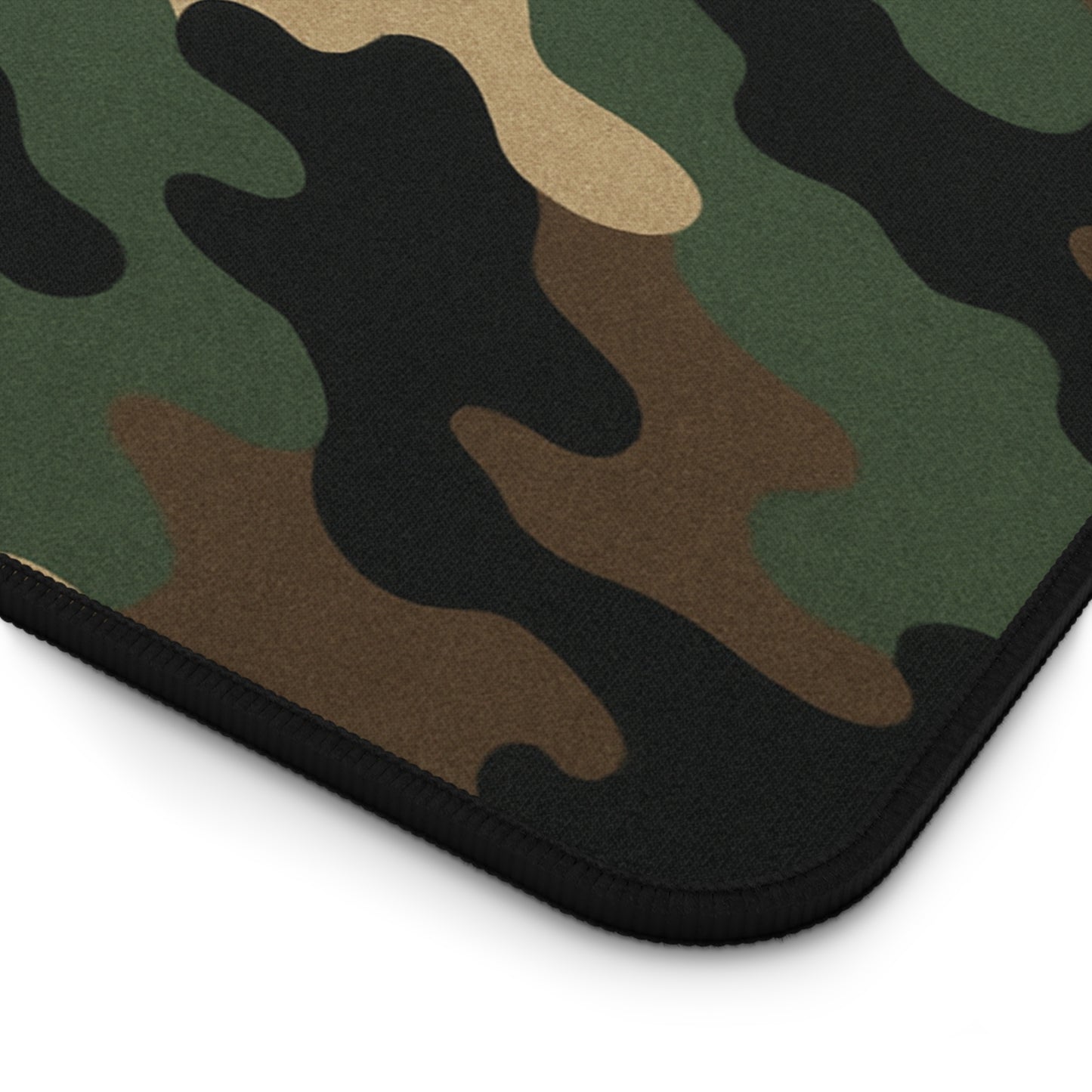 Camouflage Desk Mat - Stylish Workspace Decor, Gamer Mouse Pad, Home Office Accessory, Military Theme, Durable and Functional