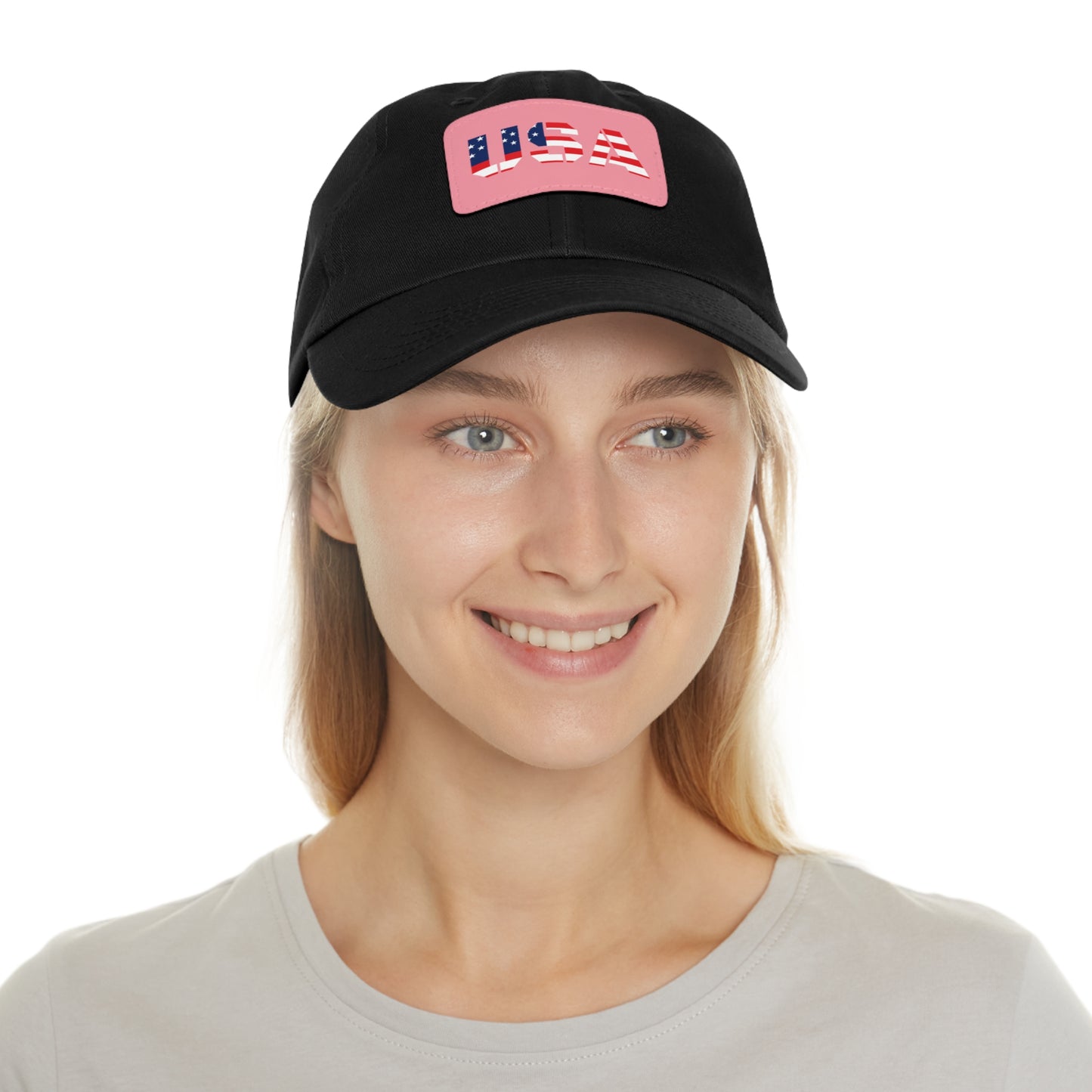 Dad Hat with USA Leather Patch