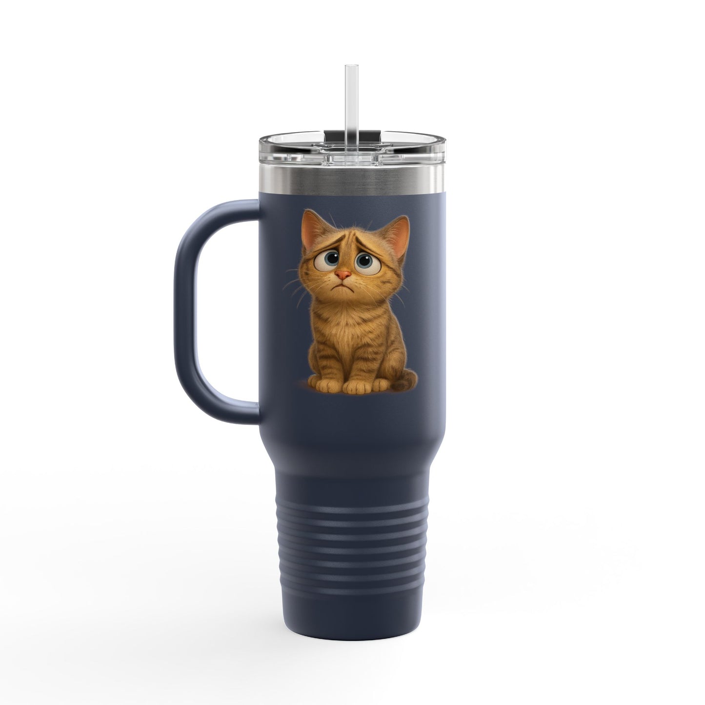 Cute Cat Insulated Travel Mug, 40oz - Perfect for Pet Lovers, Gifts for Cat Owners, Travel Accessories, Cute Drinkware, Animal Lovers