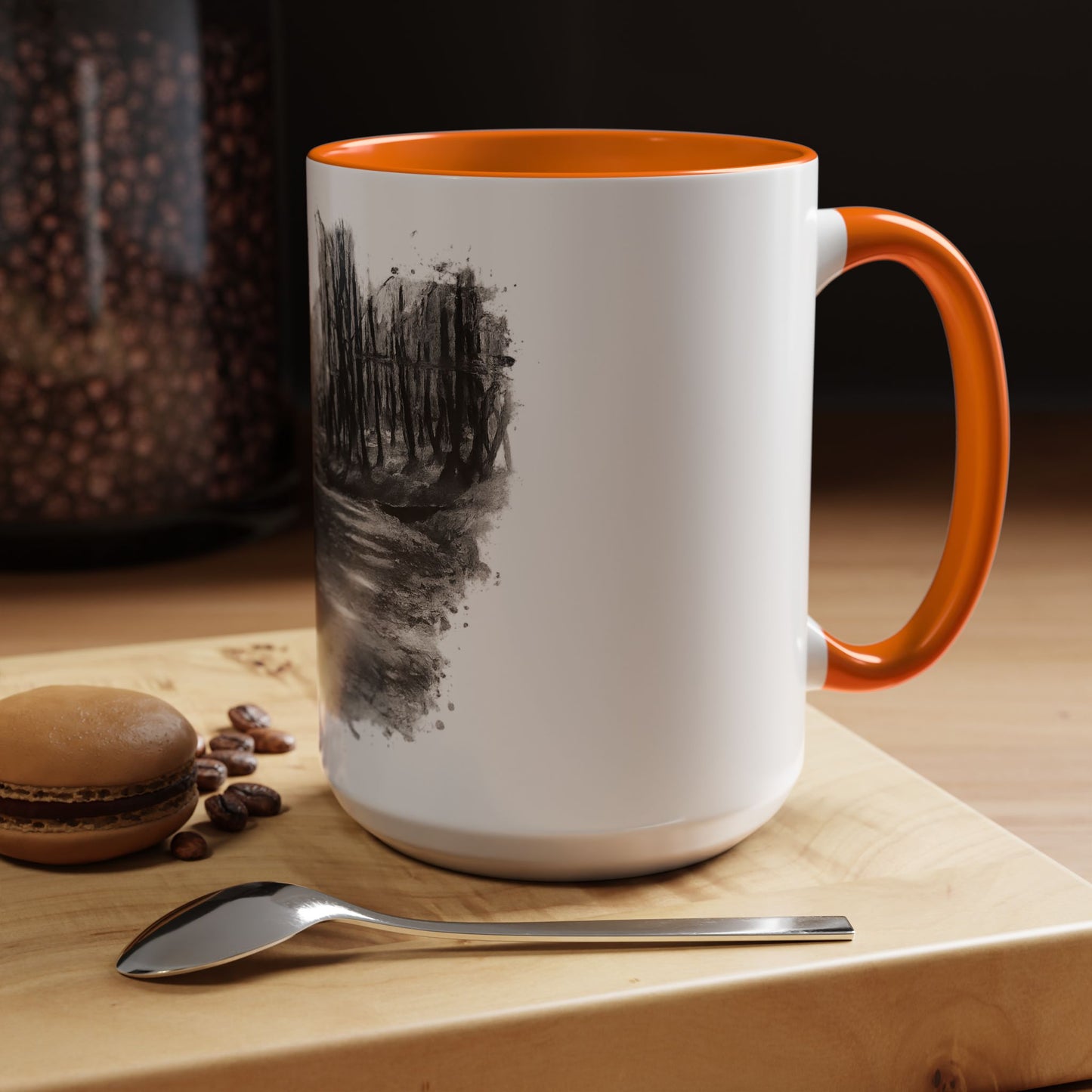 Moody Abstract Forest Coffee Mug | Unique Gift for Nature Lovers, Cozy Home Decor, Perfect for Coffee, Tea, and Hot Chocolate