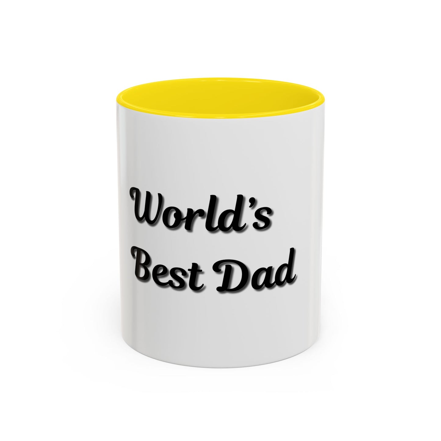 World's Best Dad Accent Coffee Mug - Perfect Gift for Father's Day