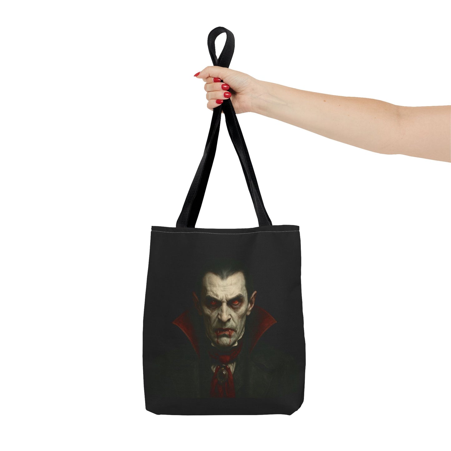 Vampire Haunted Tote Bag, Spooky Shopping Bag, Halloween Accessory, Gothic Style Handbag, Perfect for Halloween Parties, Unisex Tote