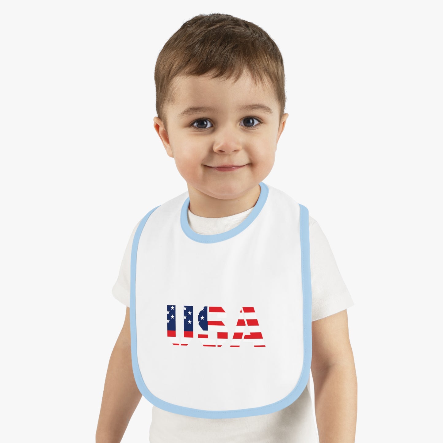 USA Bib for Babies, Americana Baby Bib, Infant Dining Essential, Gift for New Parents, Baby Shower, Fourth of July
