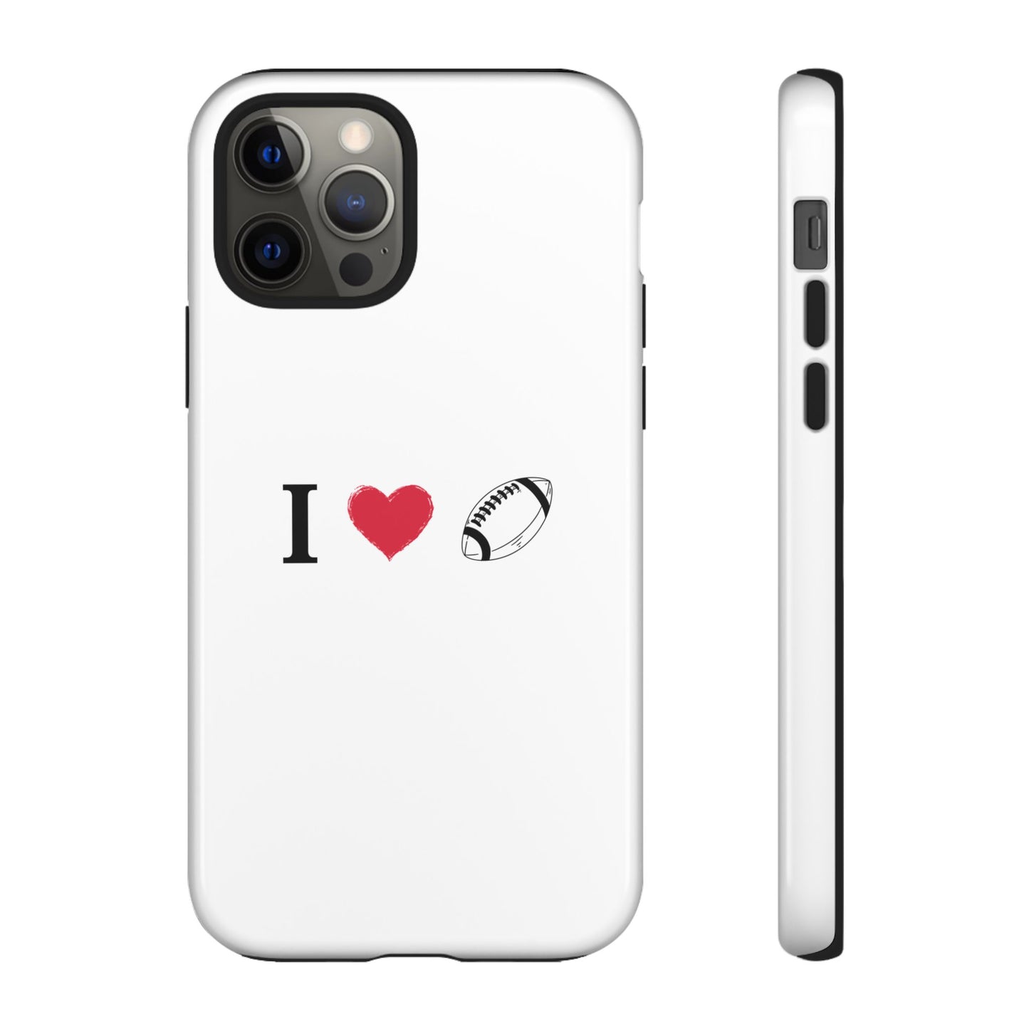 Football Love Phone Case - Tough Cases, Unique Sports Lover Gift, Personalized Cellphone Cover, Birthday Present, Sports Equipment