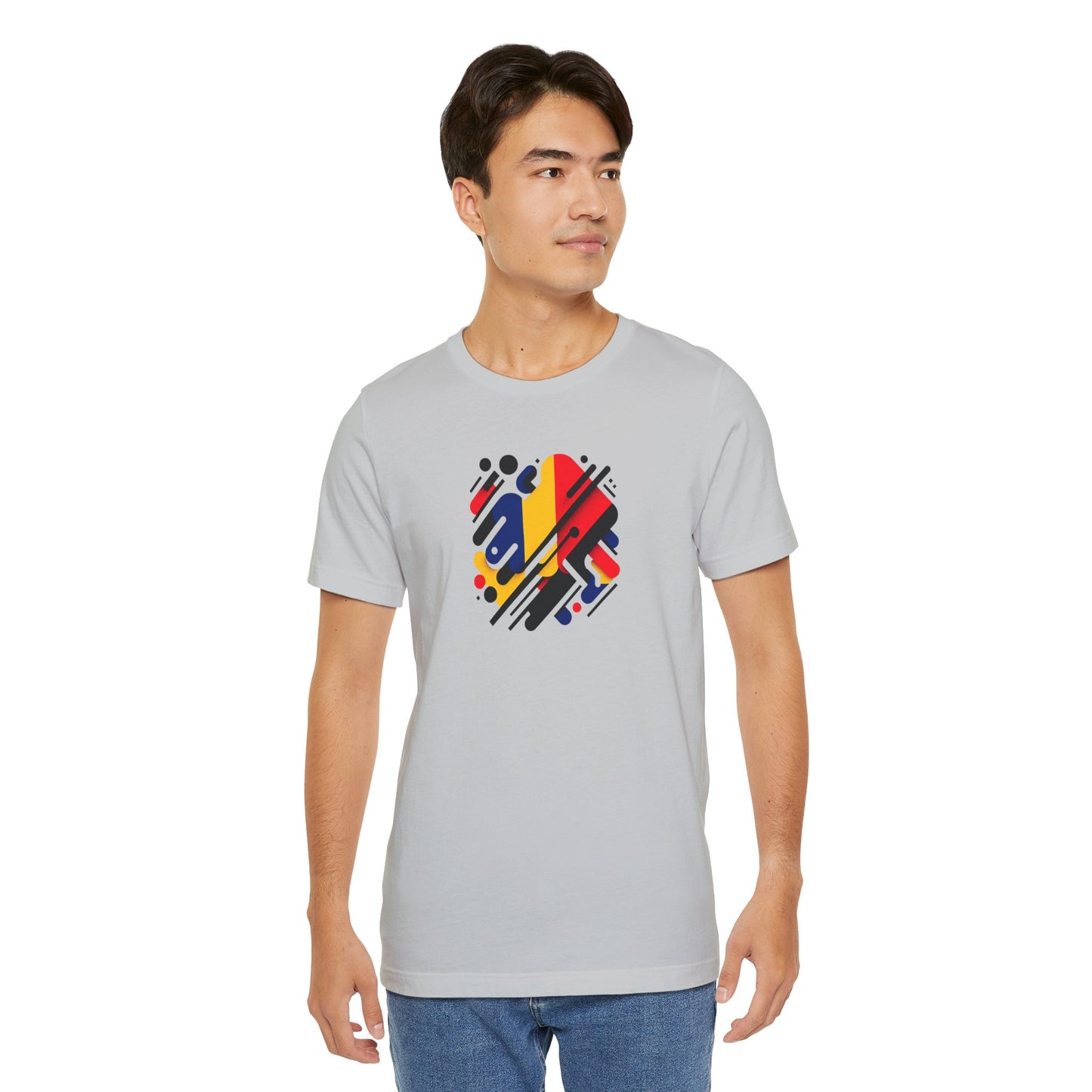 Artistic Heart Unisex Jersey Tee - Vibrant Graphic Tee, Casual Wear, Gift for Art Lovers, Birthday Surprise, Everyday Comfort