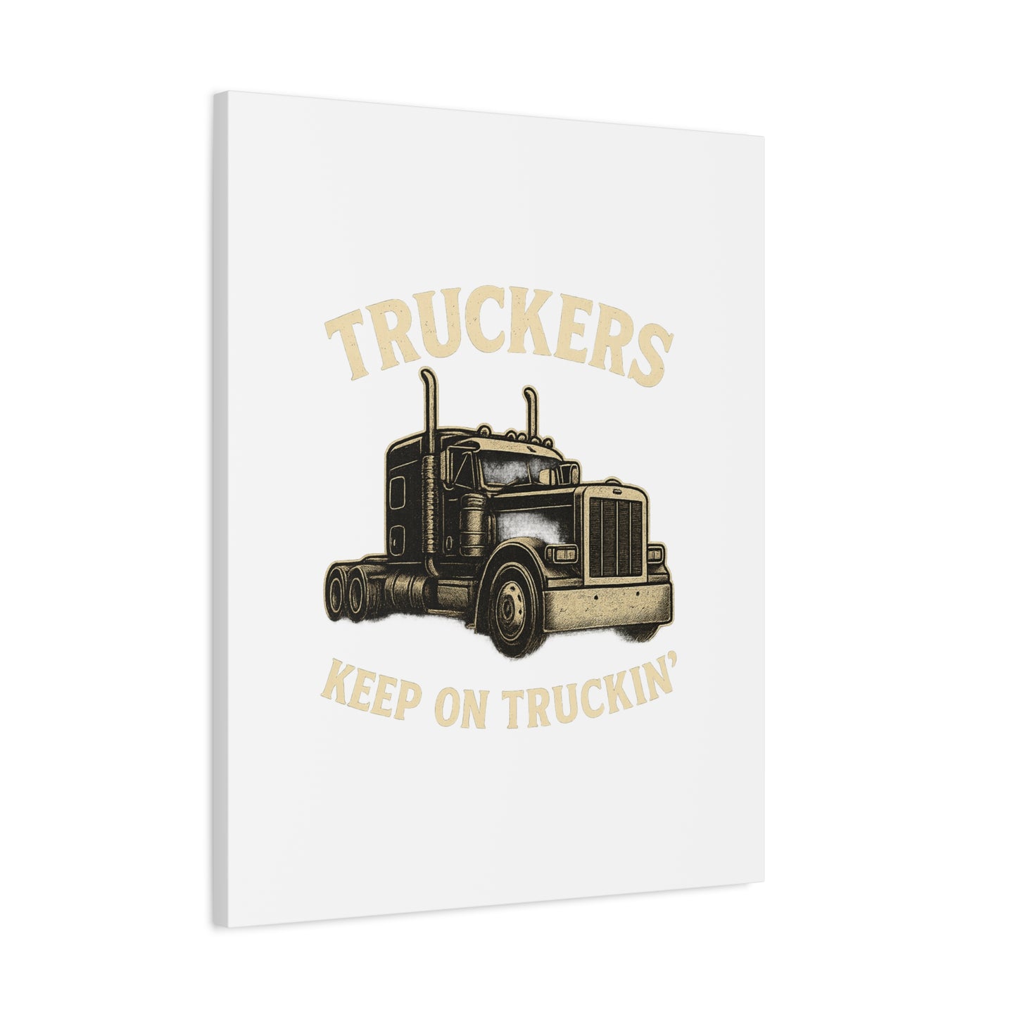 Truckers Canvas Wall Art, Keep on Truckin' Decor, Gift for Drivers, Trucking Artwork, Transportation Gift