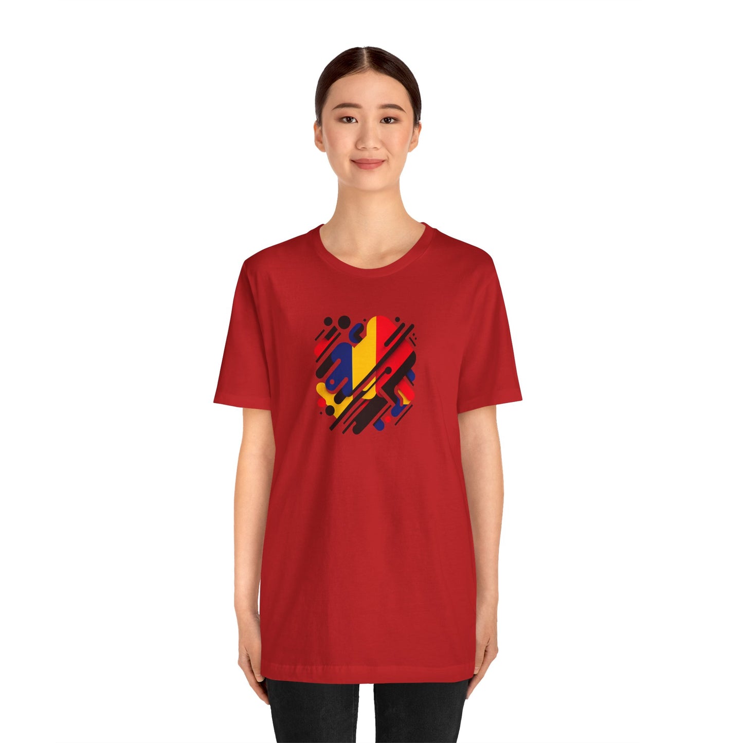 Artistic Heart Unisex Jersey Tee - Vibrant Graphic Tee, Casual Wear, Gift for Art Lovers, Birthday Surprise, Everyday Comfort