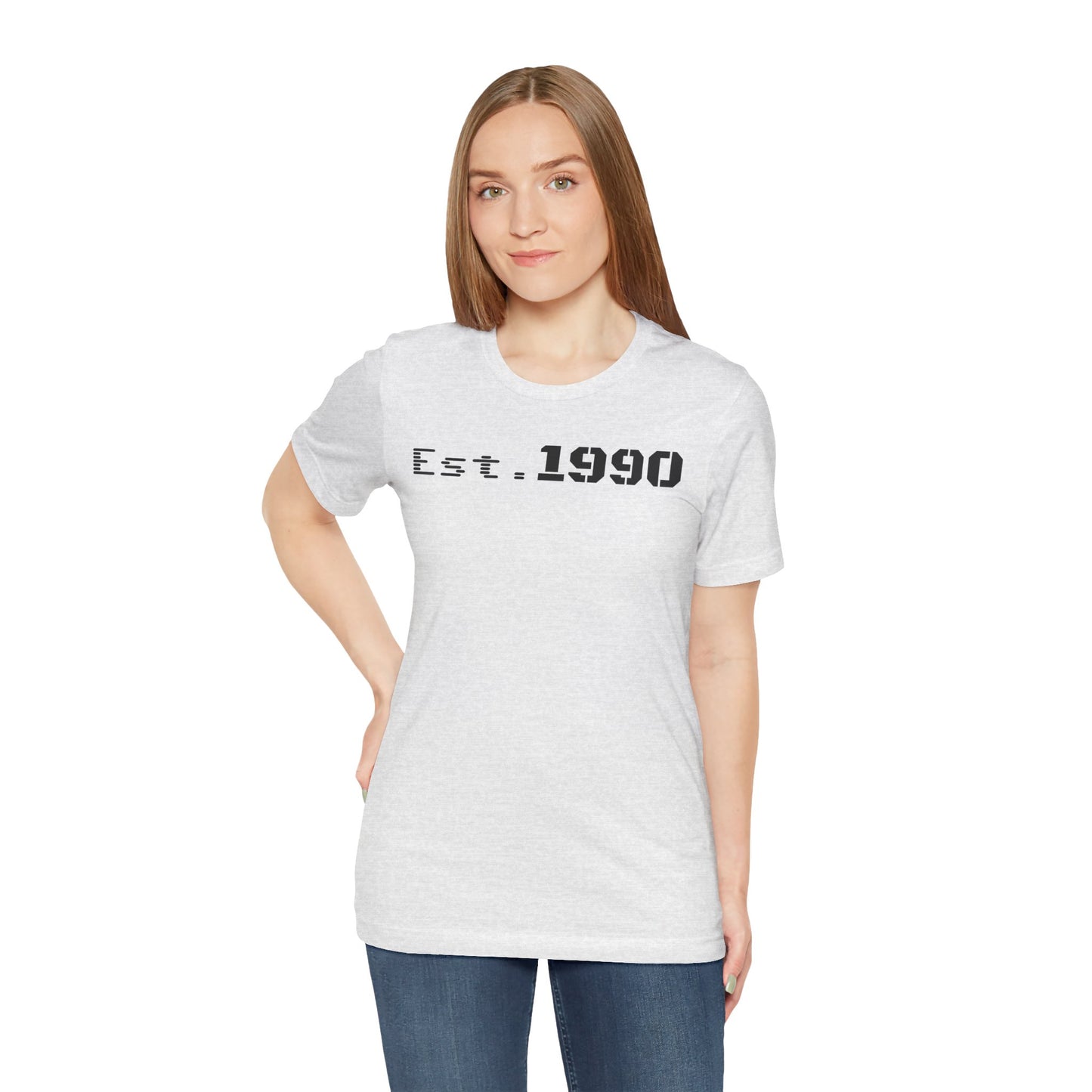 Unisex Est. 1990 Nostalgic Jersey Tee - Perfect Gift, Vintage Style, Retro Fashion, Birthday Celebration, Casual Wear