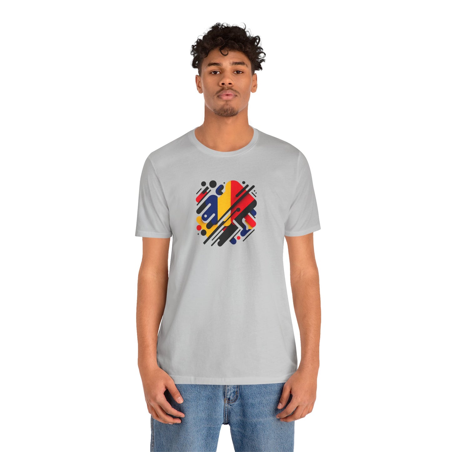 Artistic Heart Unisex Jersey Tee - Vibrant Graphic Tee, Casual Wear, Gift for Art Lovers, Birthday Surprise, Everyday Comfort