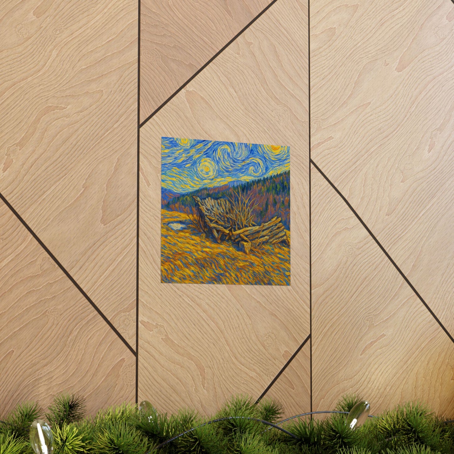 Matte Vertical Posters of Starry Night - Art Print for Home Decor, Wall Art, Gift for Art Lovers, Bacground for Celebrations