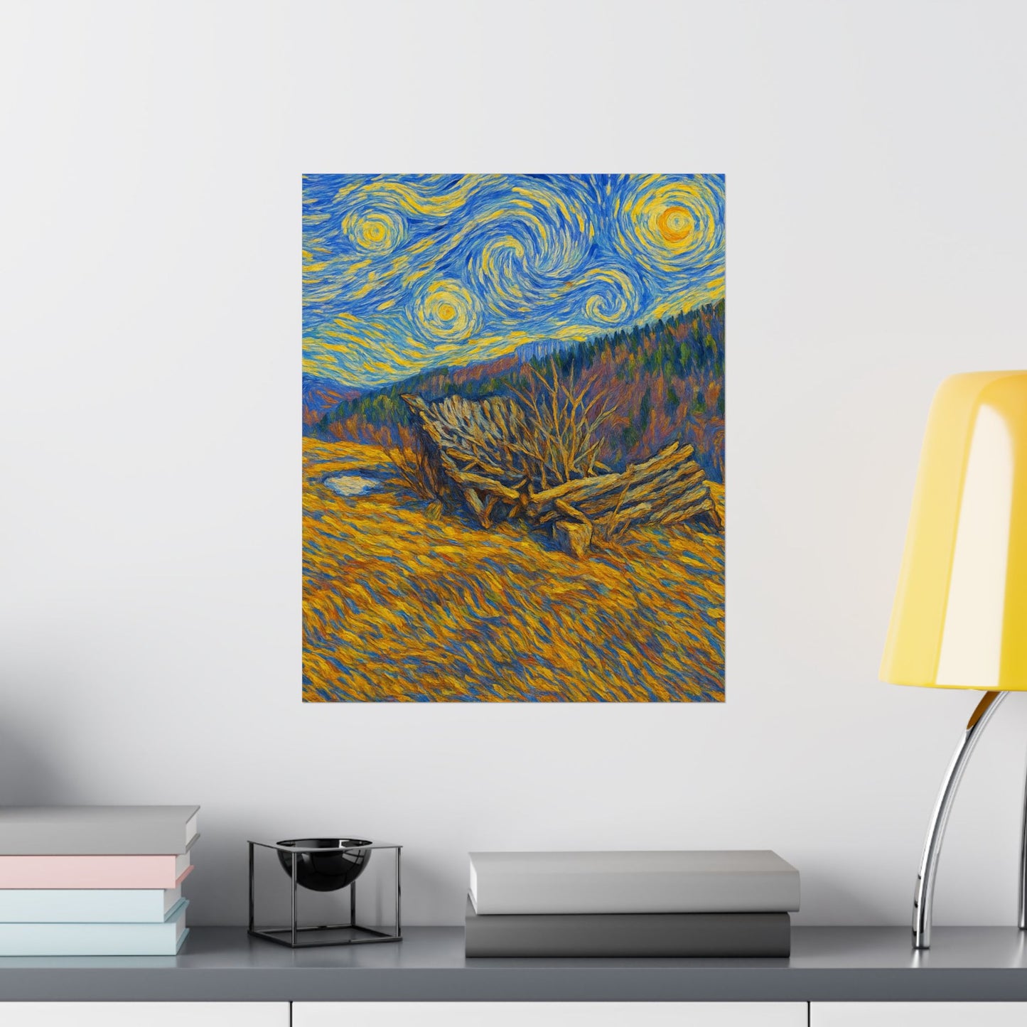 Matte Vertical Posters of Starry Night - Art Print for Home Decor, Wall Art, Gift for Art Lovers, Bacground for Celebrations