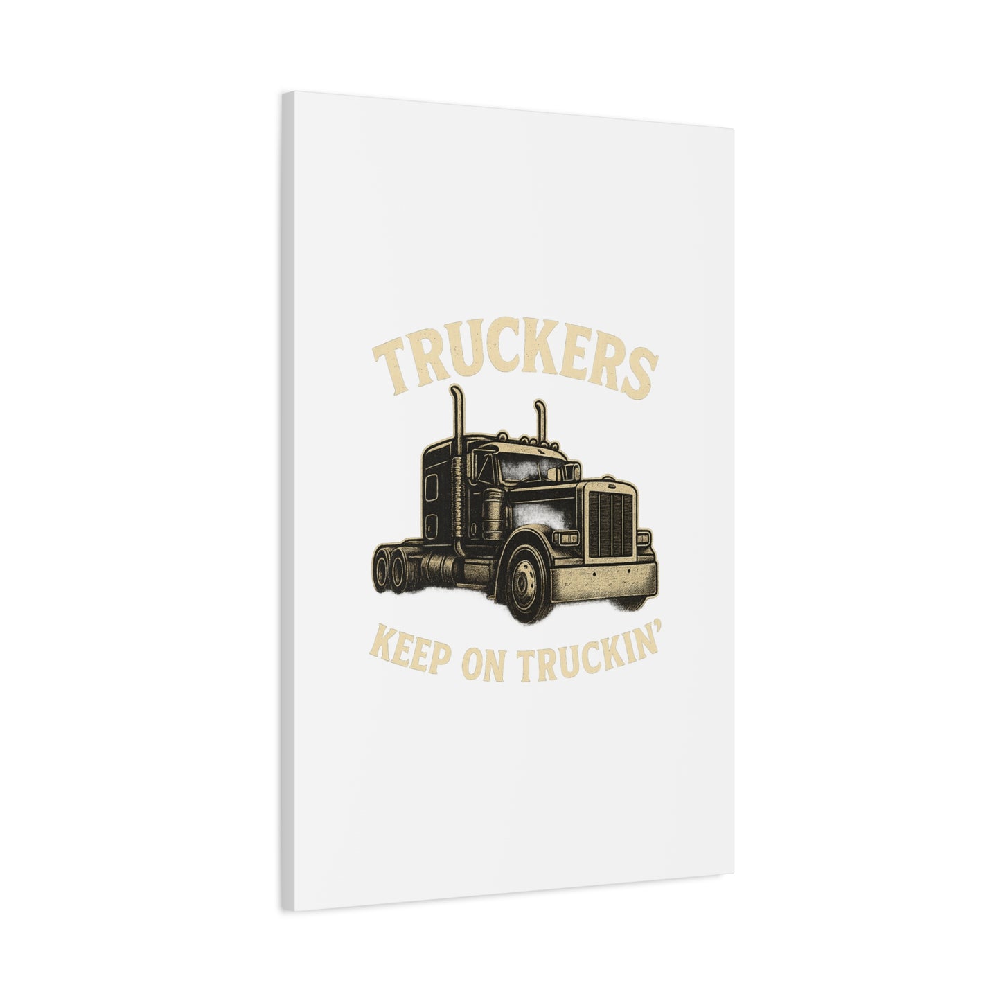 Truckers Canvas Wall Art, Keep on Truckin' Decor, Gift for Drivers, Trucking Artwork, Transportation Gift