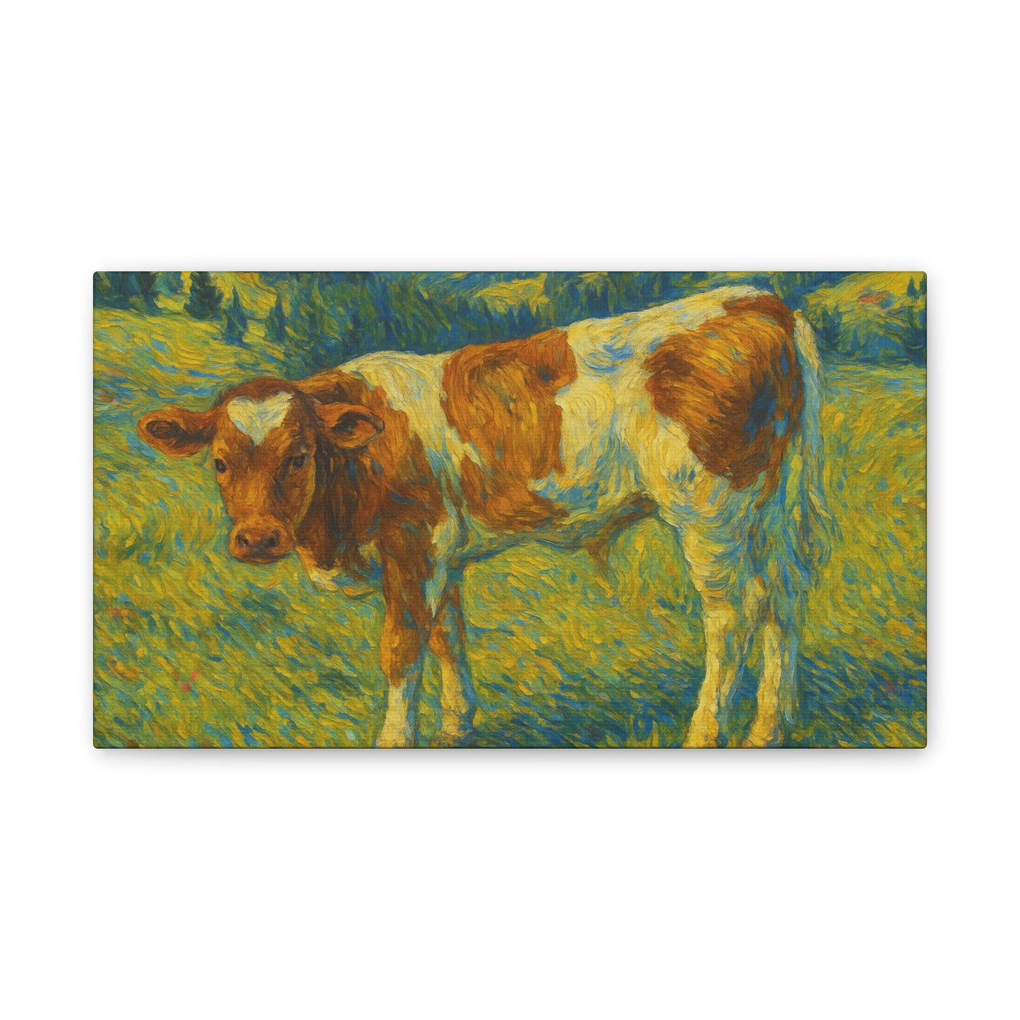 Cow Art Canvas Print, Rustic Farmhouse Decor, Animal Lover Gift, Country Wall Art, Thoughtful Homewarming