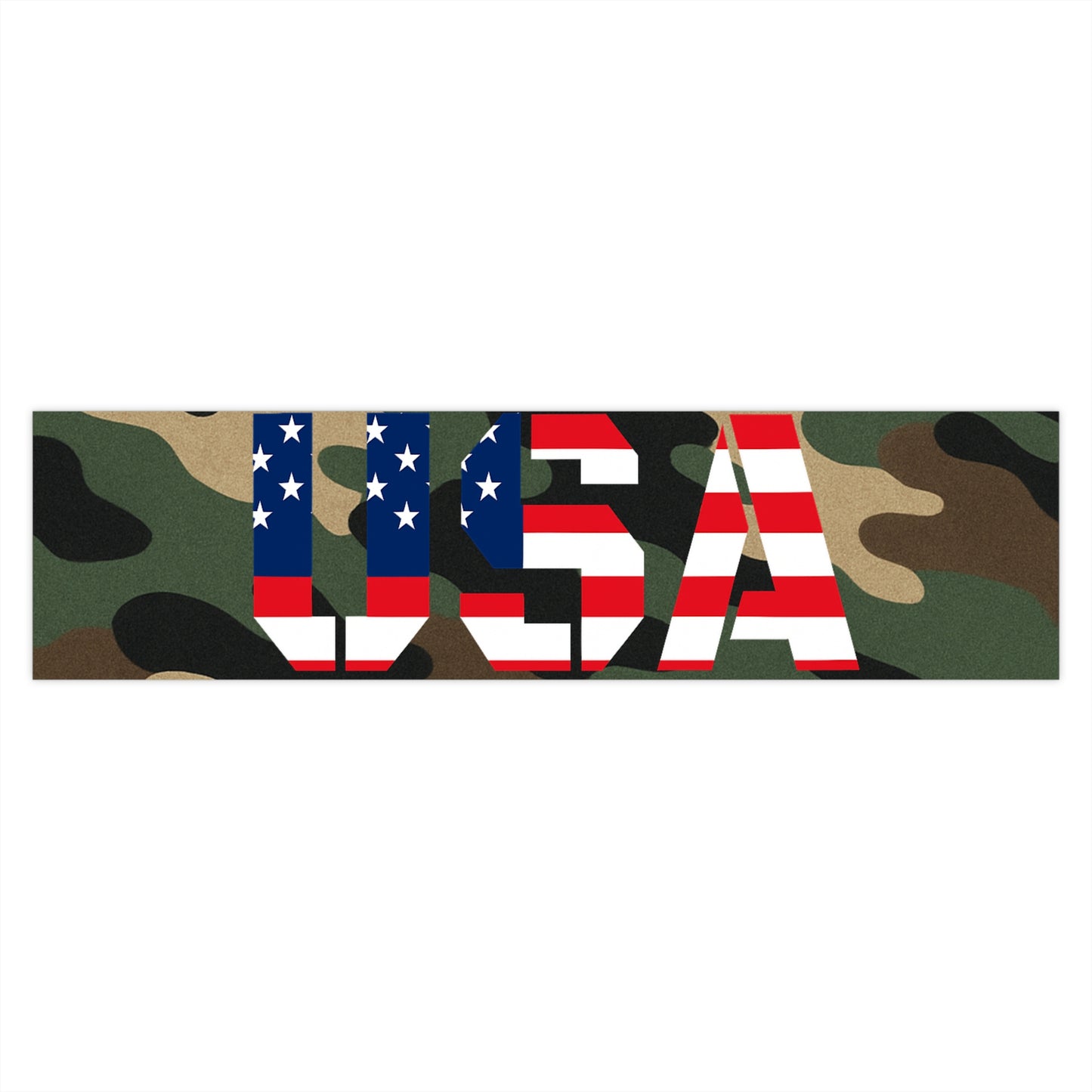 Patriotic USA Camo Bumper Stickers | Car Decor, Military Style, Outdoor Adventure, Independence Day, Gifts for Veterans