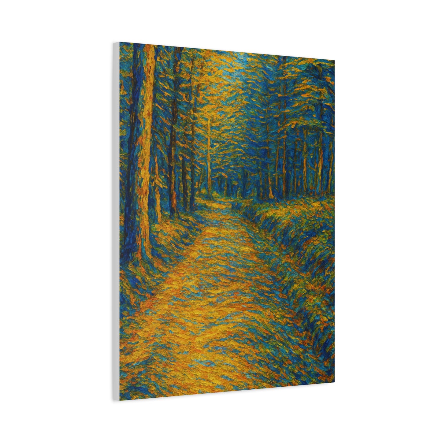 Van Gogh Style Forest Canvas Art | Nature Wall Decor, Home Office Accent, Gift for Nature Lovers, Gallery Wrapped, Living Room Wall Art
