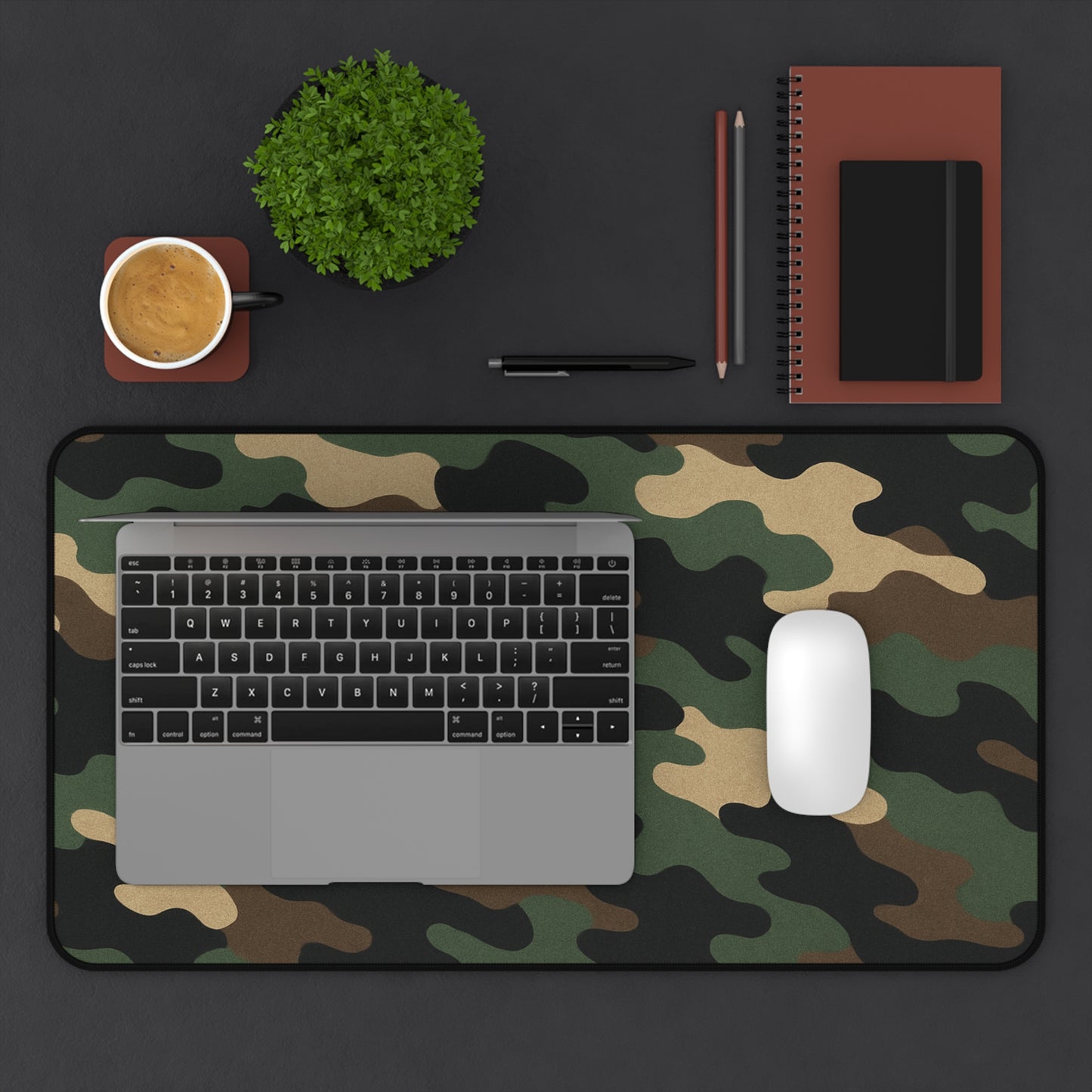 Camouflage Desk Mat - Stylish Workspace Decor, Gamer Mouse Pad, Home Office Accessory, Military Theme, Durable and Functional