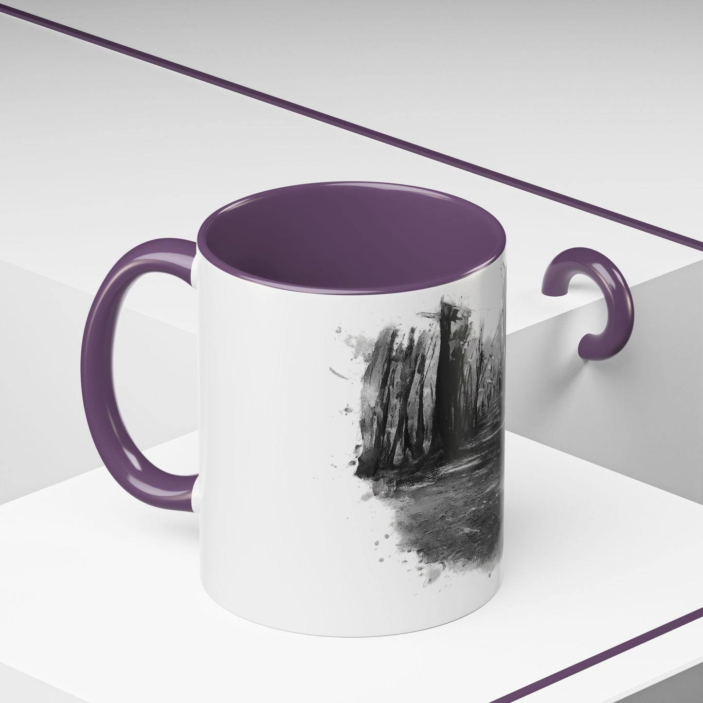 Moody Abstract Forest Coffee Mug | Unique Gift for Nature Lovers, Cozy Home Decor, Perfect for Coffee, Tea, and Hot Chocolate