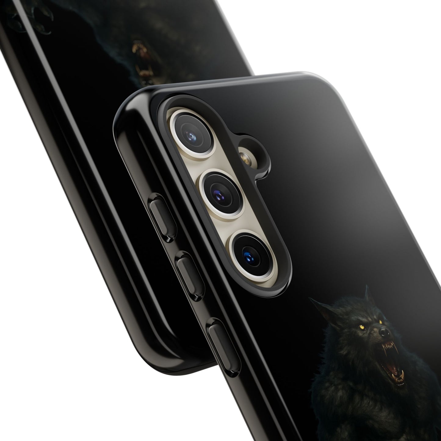 Werewolf Phone Case, Tough Cases, Black Panther Design, Gift for Animal Lovers, Phone Accessories, Fierce Phone Protection