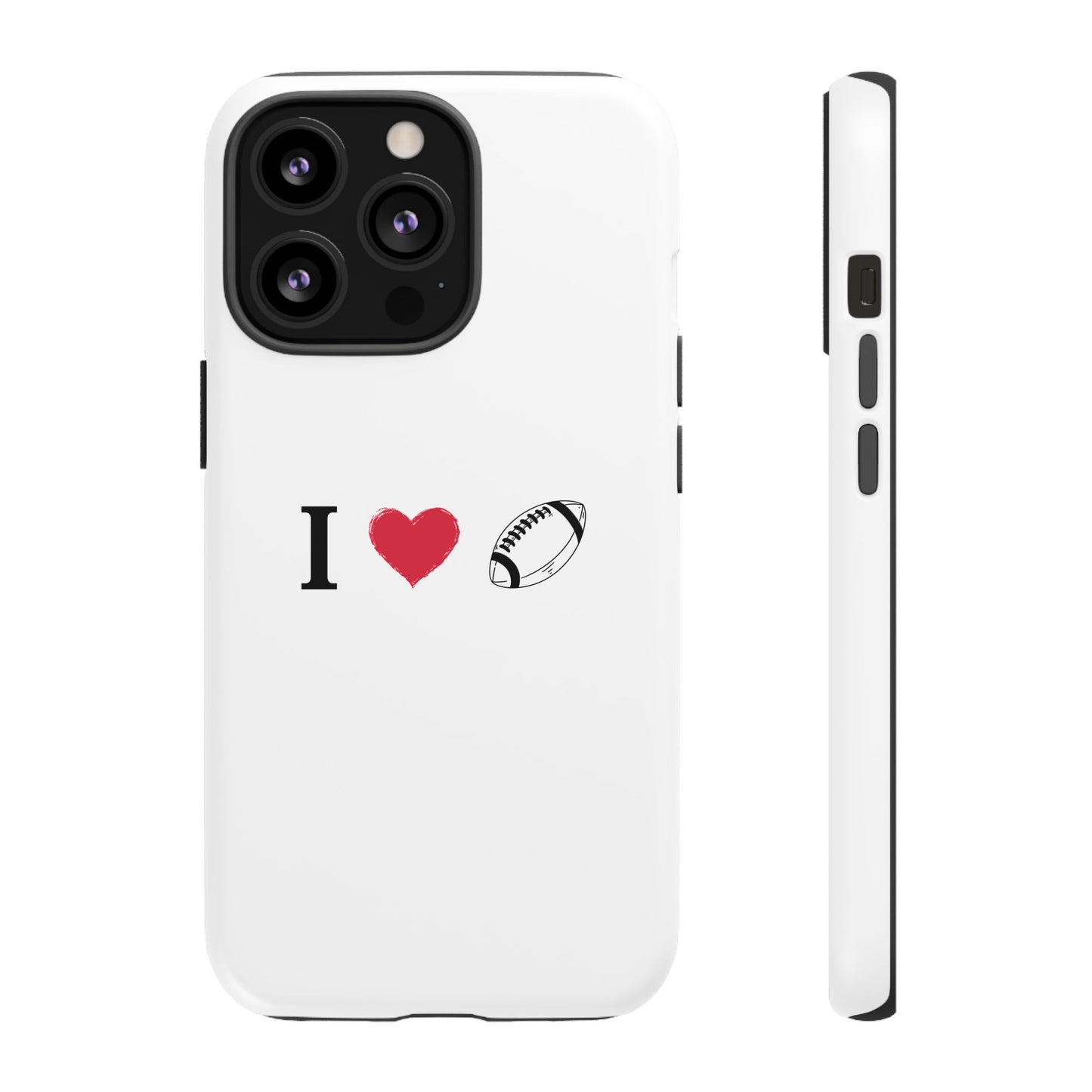 Football Love Phone Case - Tough Cases, Unique Sports Lover Gift, Personalized Cellphone Cover, Birthday Present, Sports Equipment