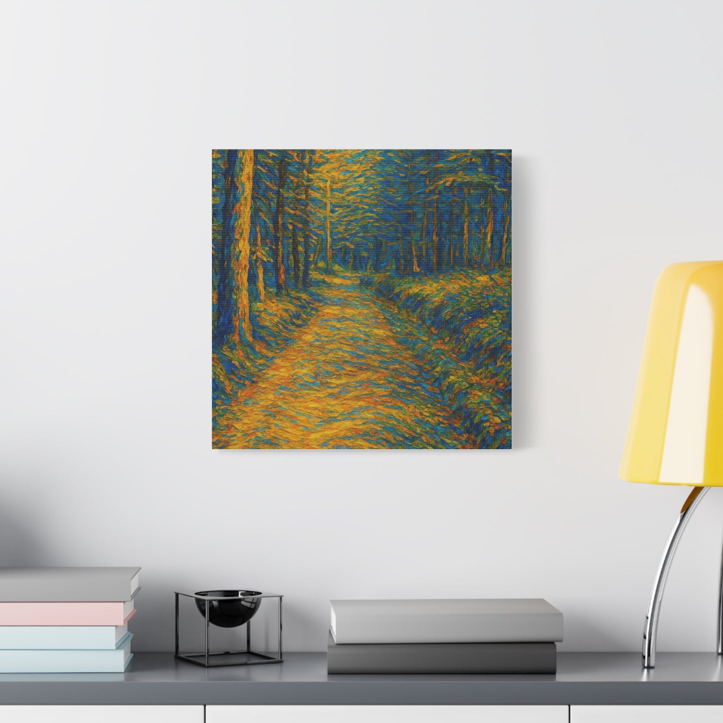 Van Gogh Style Forest Canvas Art | Nature Wall Decor, Home Office Accent, Gift for Nature Lovers, Gallery Wrapped, Living Room Wall Art