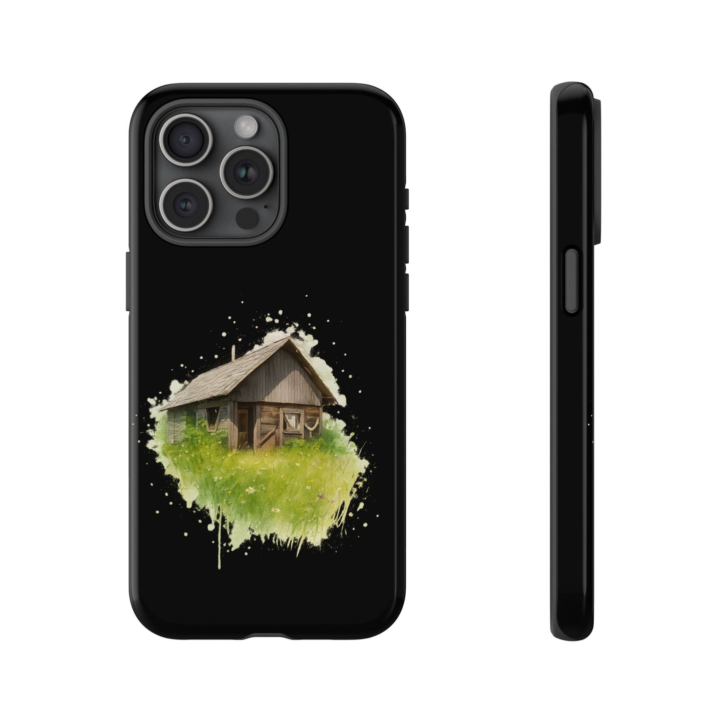 Rustic Farmhouse Phone Case, Cute Cottage Design, Tough Cases for Nature Lovers, Eco-Friendly Gift, Customizable Tech Accessories
